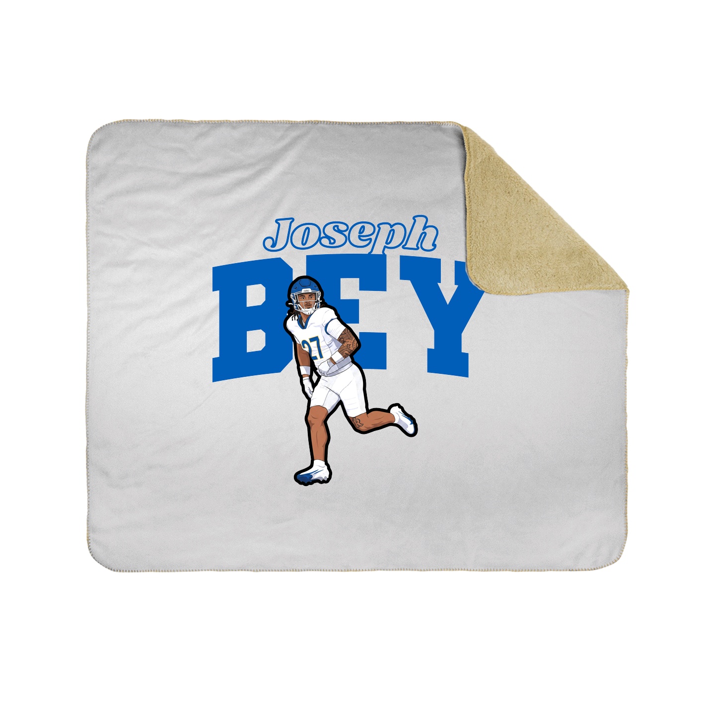 Throw Blanket — Name Arch in White