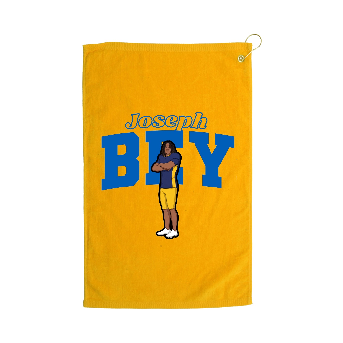 Golf Towel — Name Arch in Gold