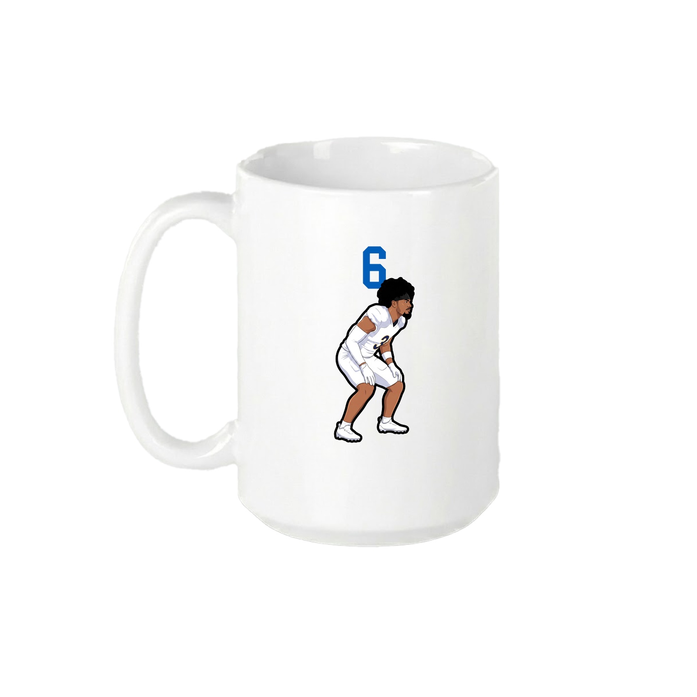 15oz Coffee Mug — Number Top in White