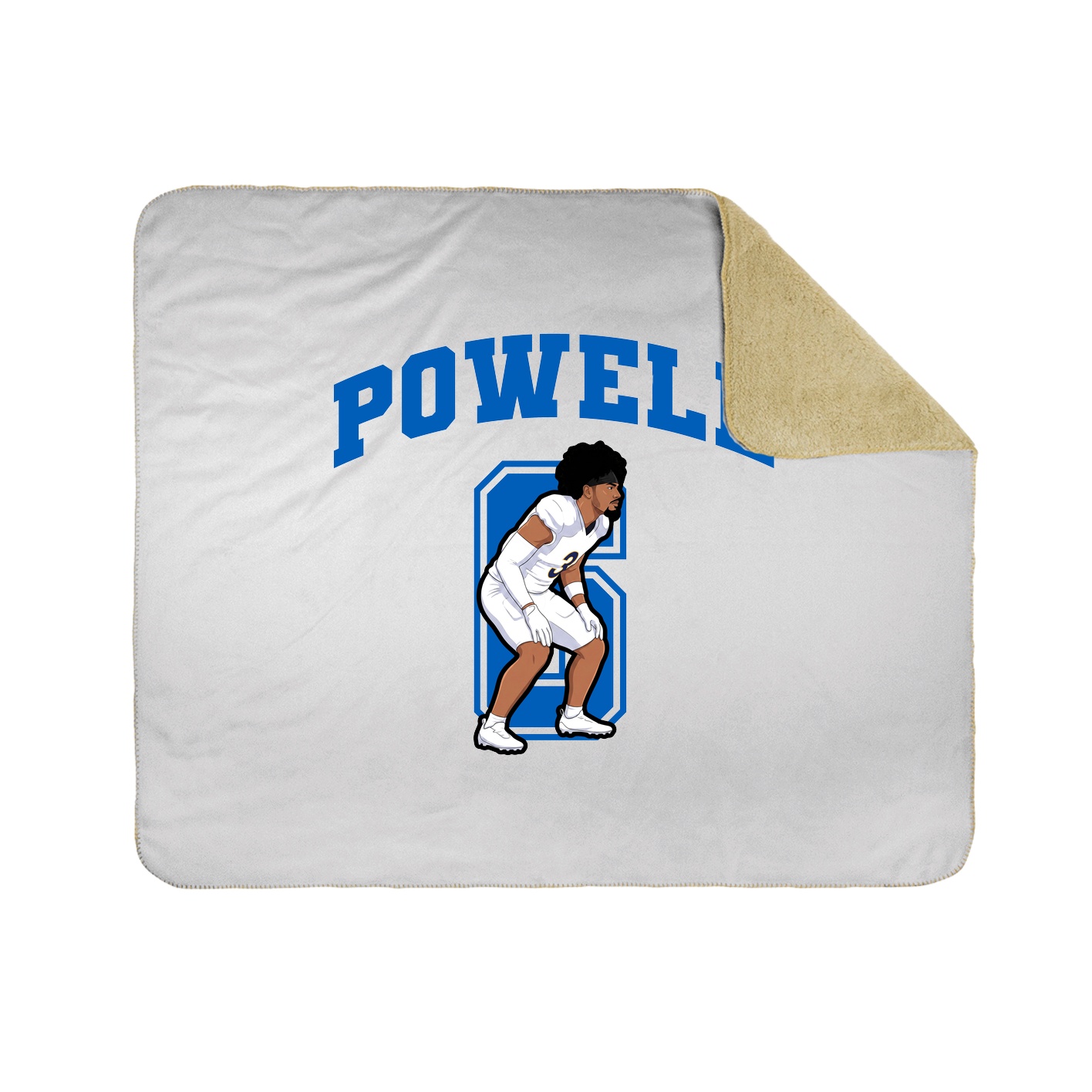 Throw Blanket — Number in White