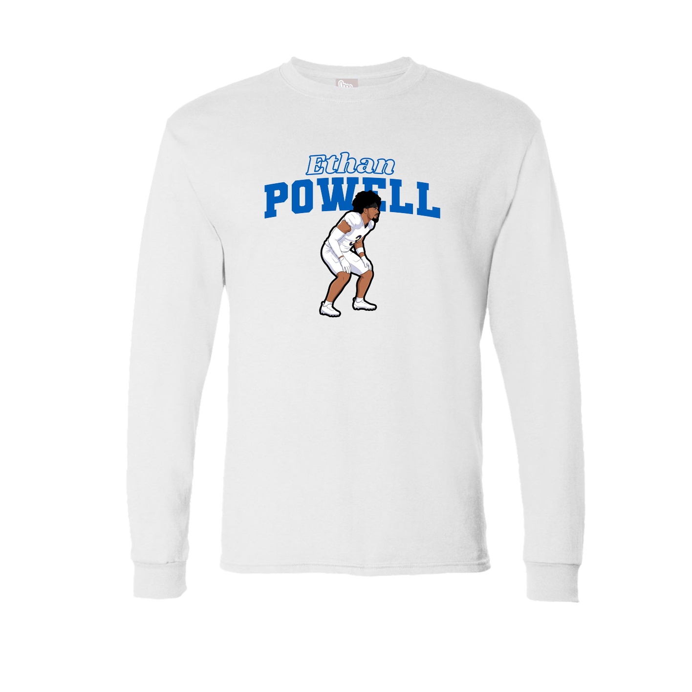 Long Sleeve Tee — Name Arch in White