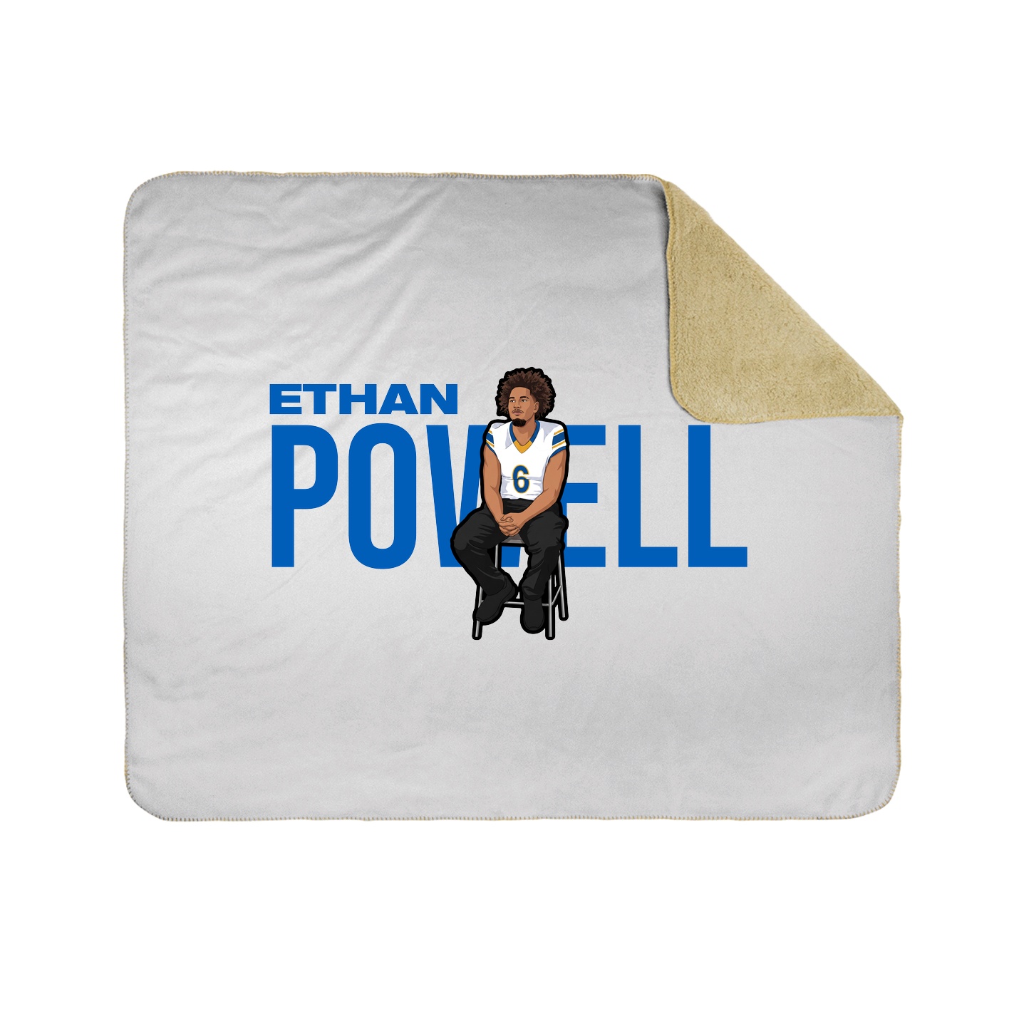 Throw Blanket — Player Name in White