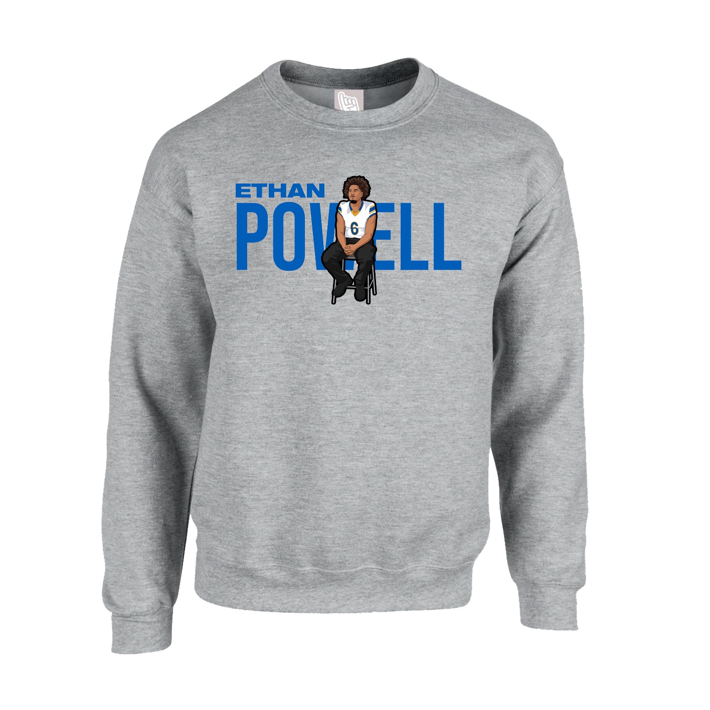 Fleece Crew — Player Name in Grey