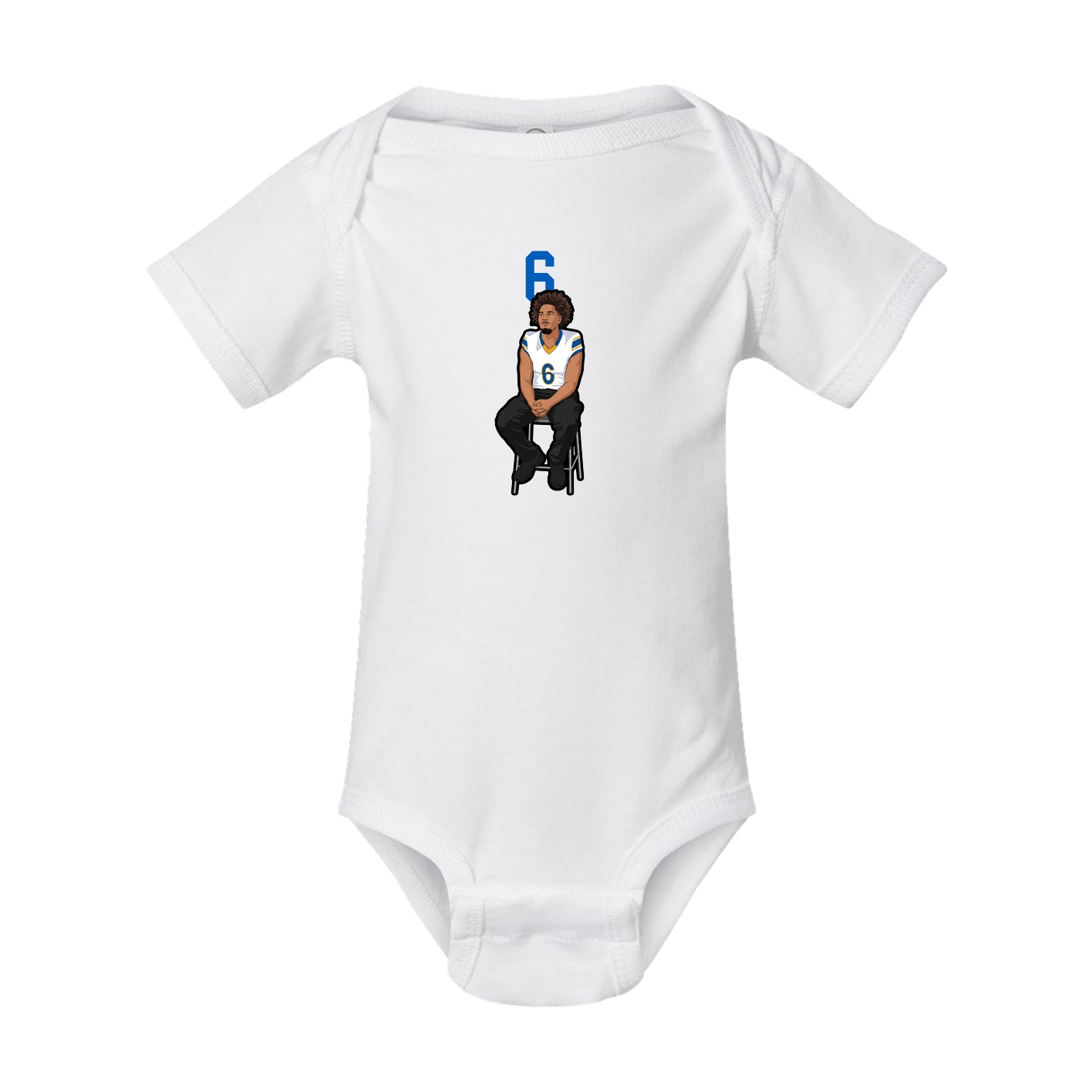 Baby Onesie — Number Top in White