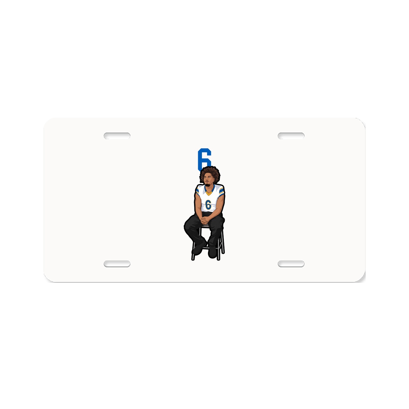 License Plate — Number Top in Classic