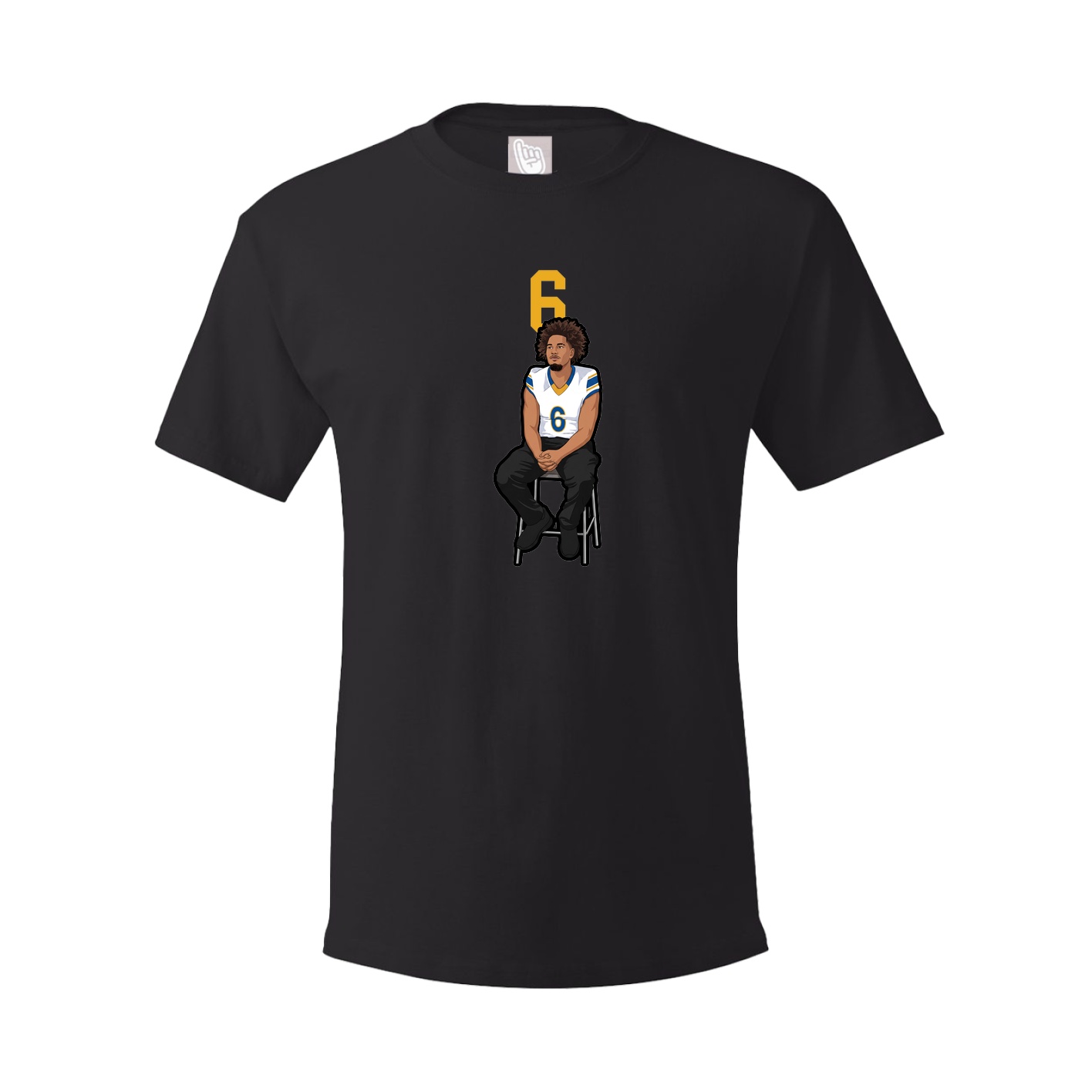 Youth Tee — Number Top in Black
