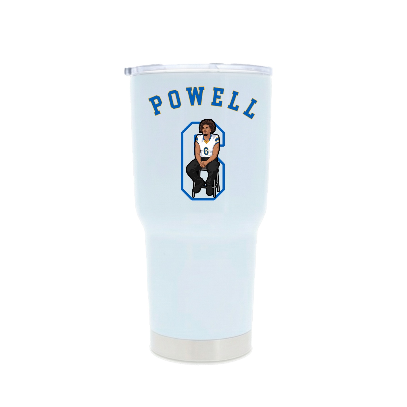 30oz Stainless Steel Tumbler — Shirsey Arch in White