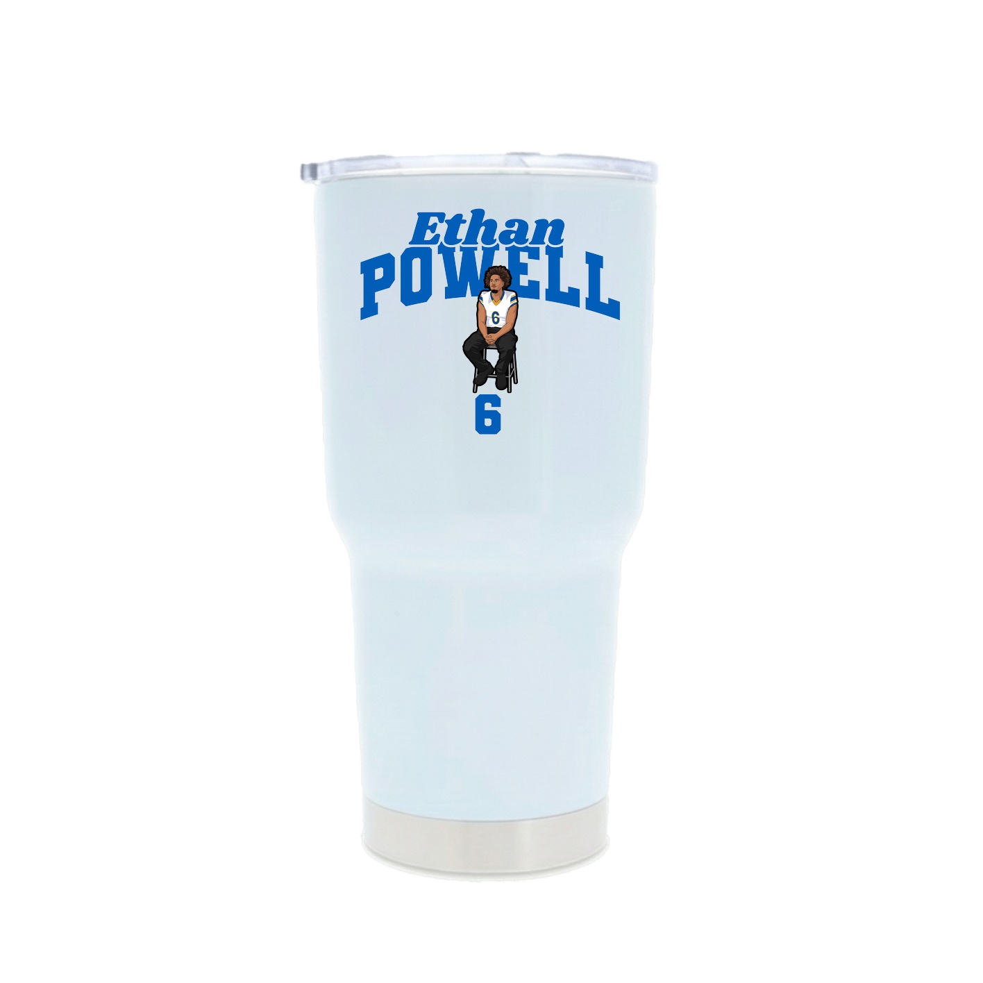 30oz Stainless Steel Tumbler — Signature Arch in White