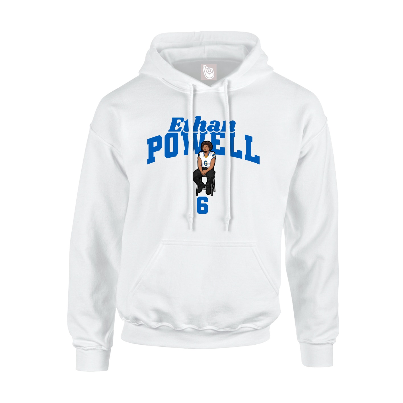 Youth Hoodie — Signature Arch in White