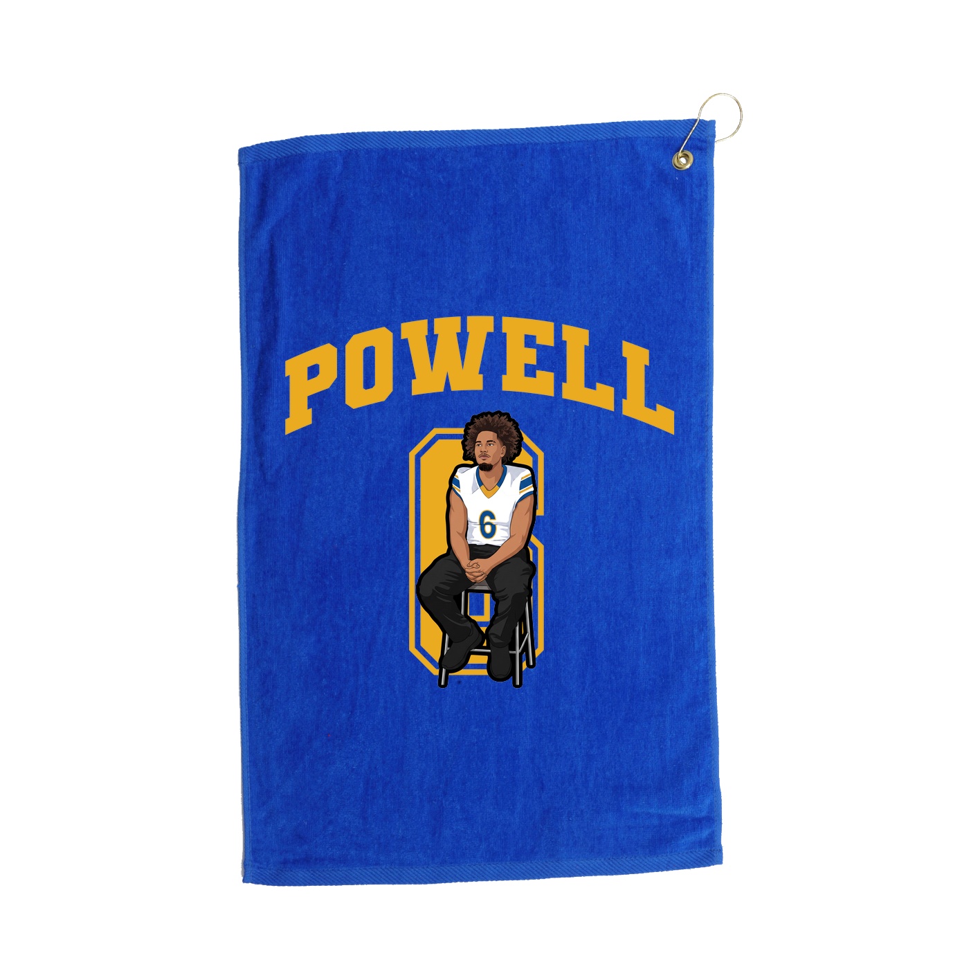 Golf Towel — Number in Royal