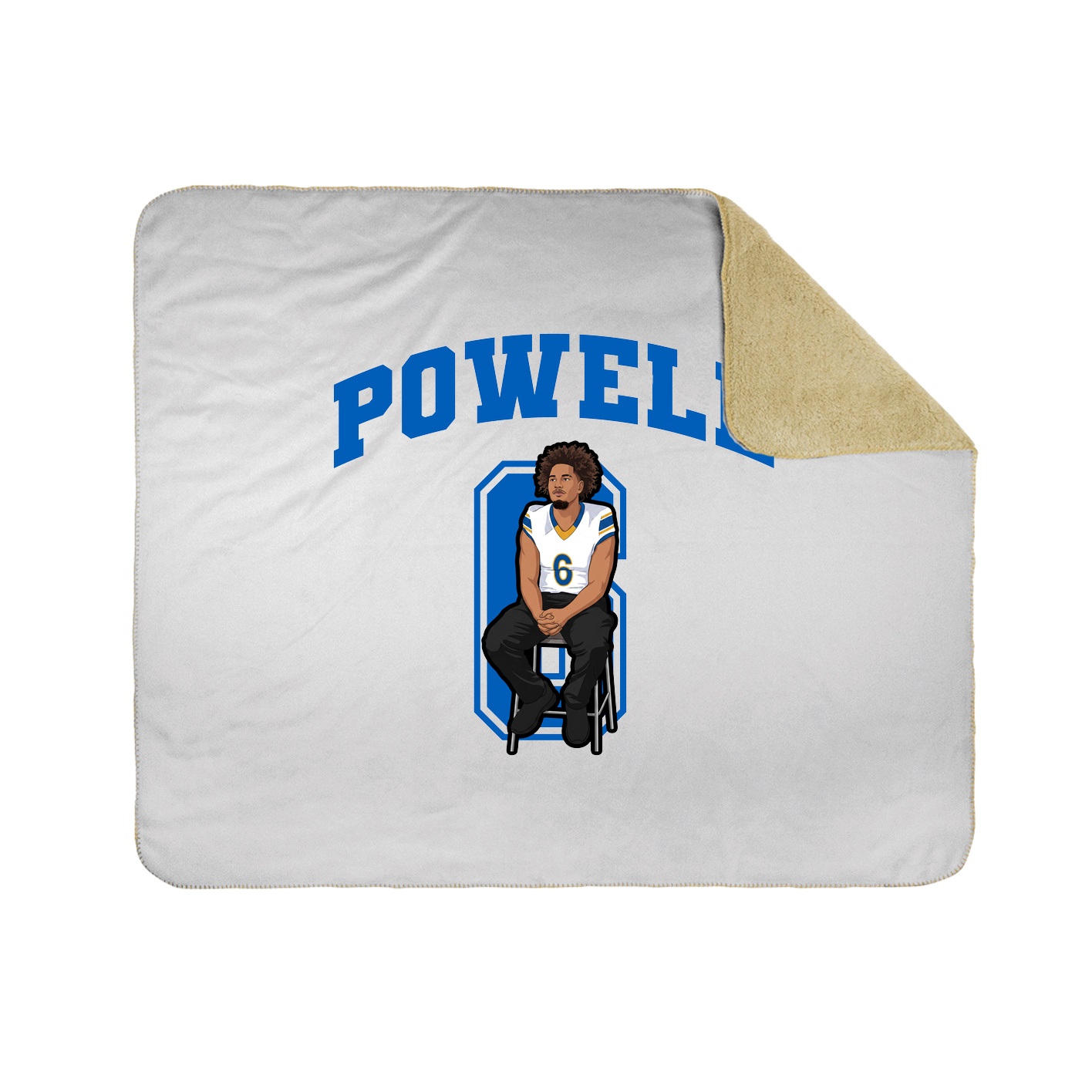 Throw Blanket — Number in White