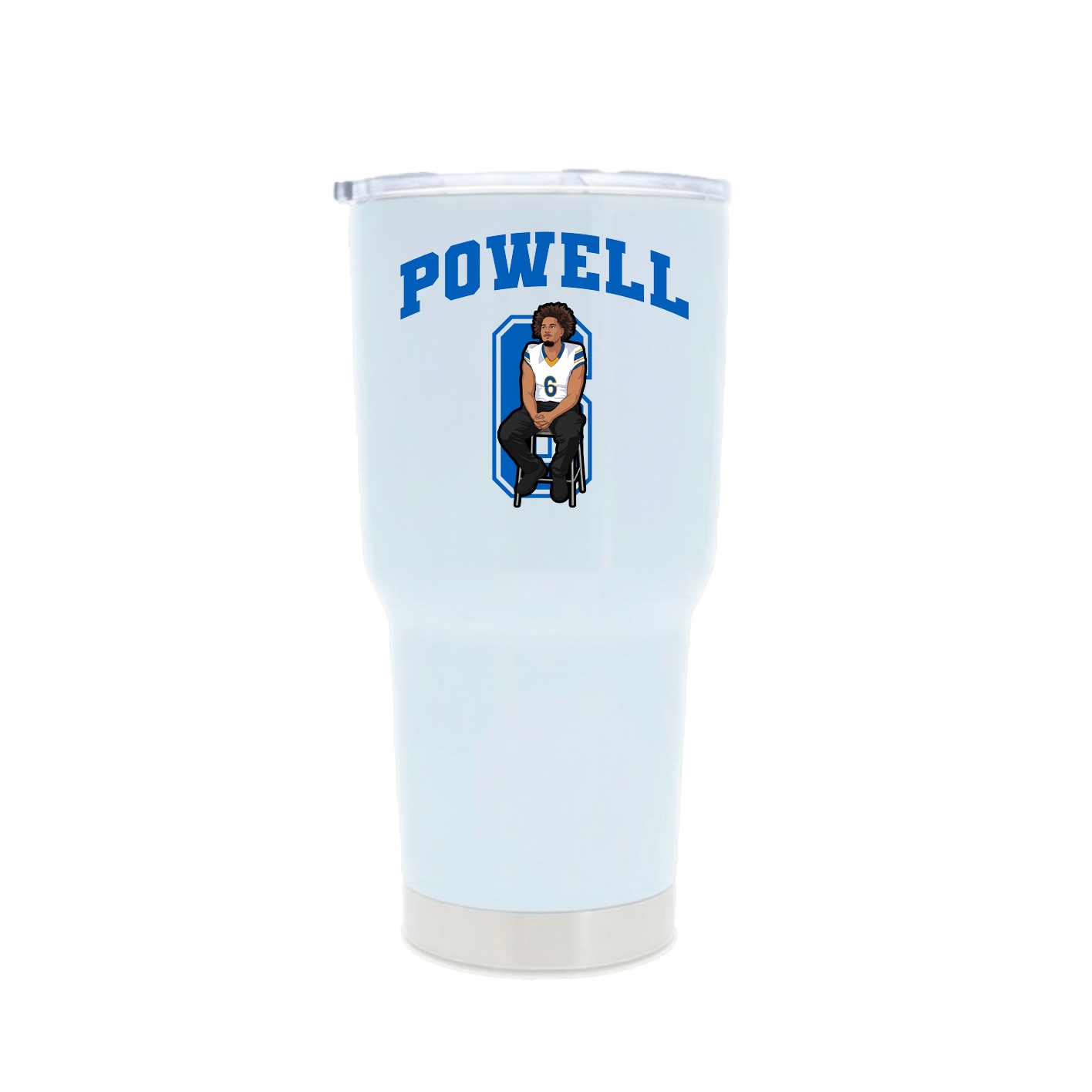 30oz Stainless Steel Tumbler — Number in White