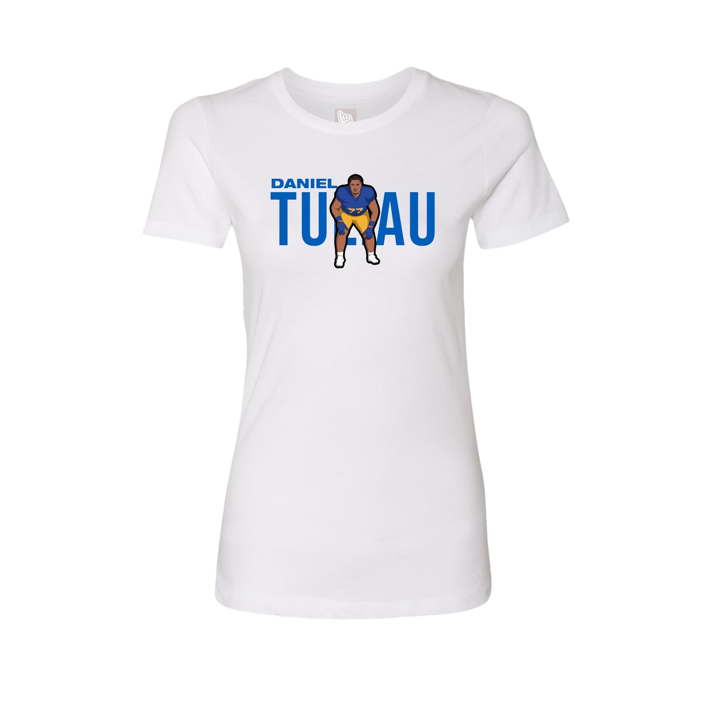 Fitted Women's Tee — Player Name in White