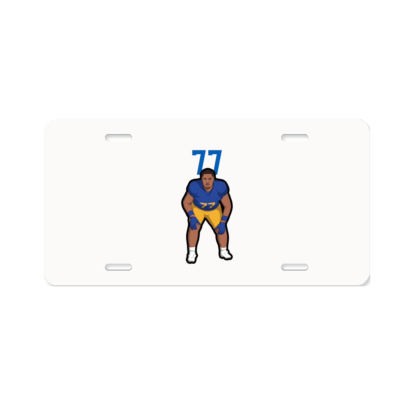 License Plate — Number Top in Classic