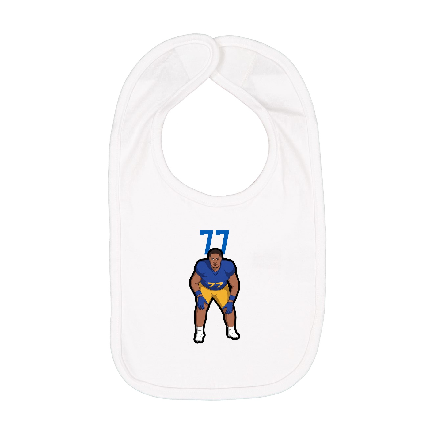 Infant Bib — Number Top in White