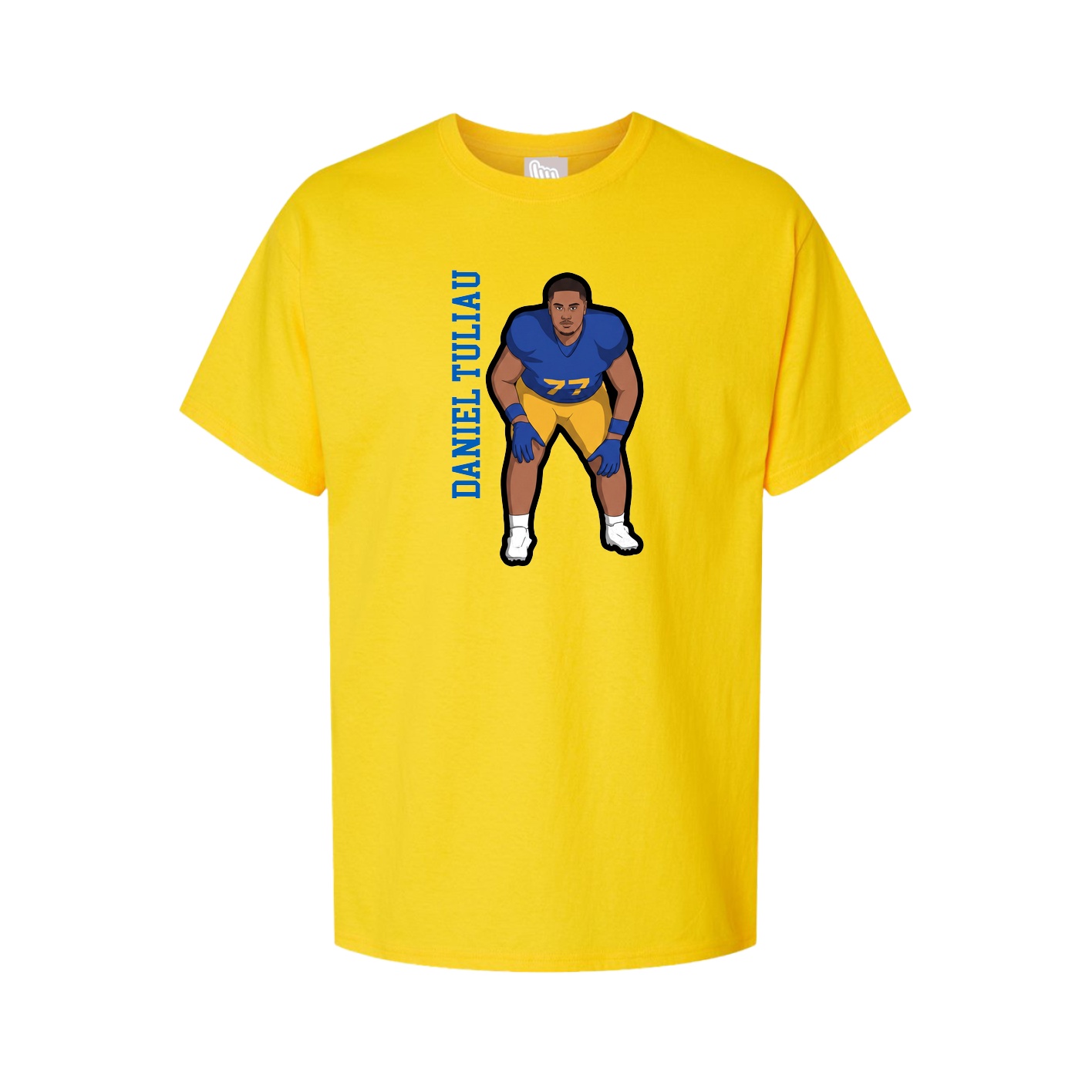 Youth Tee — Name Vertical in Gold