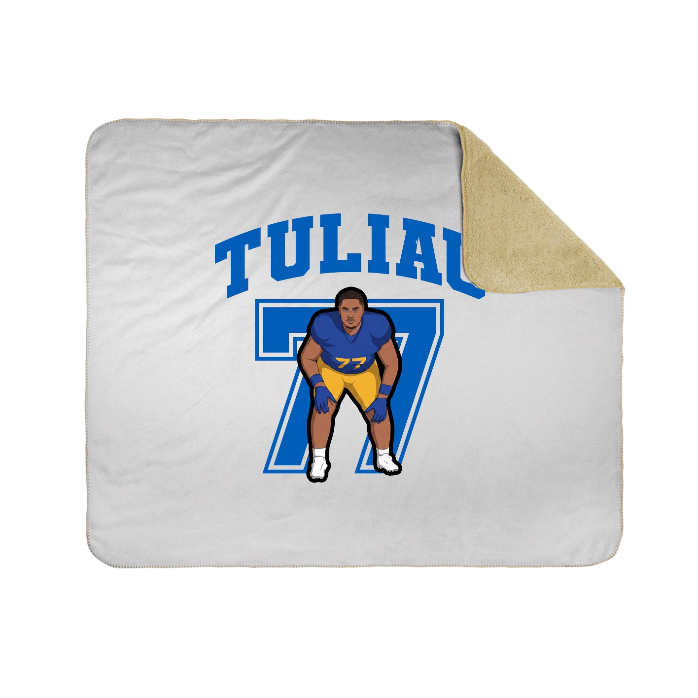 Throw Blanket — Number in White