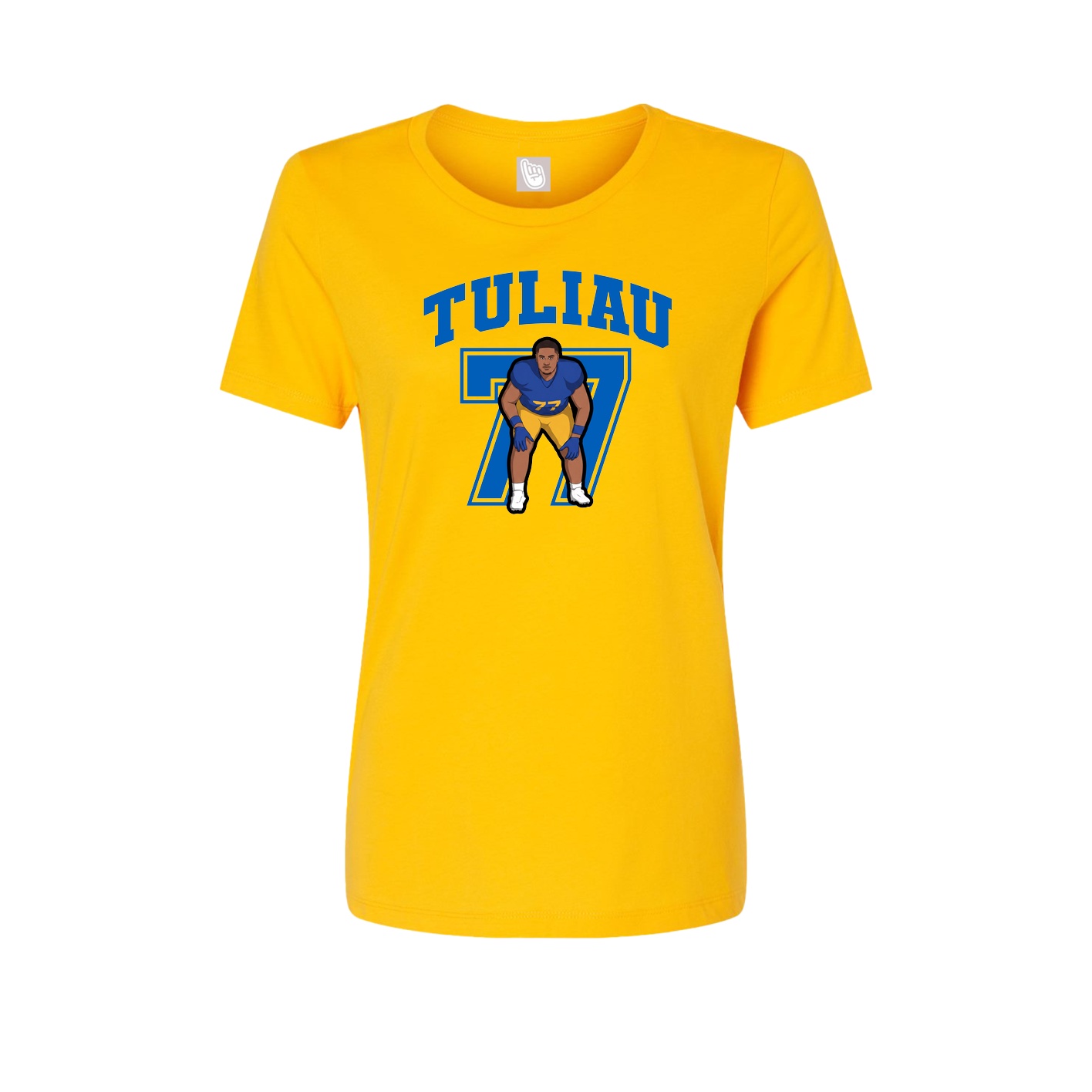 Fitted Women's Tee — Number in Gold