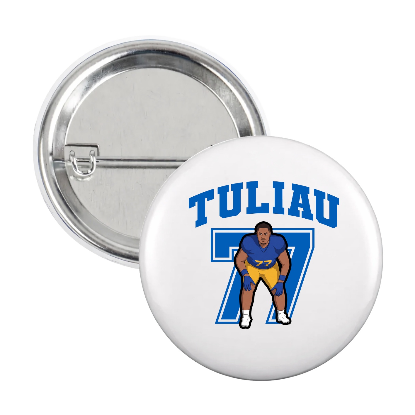 Game Day Button — Number in White