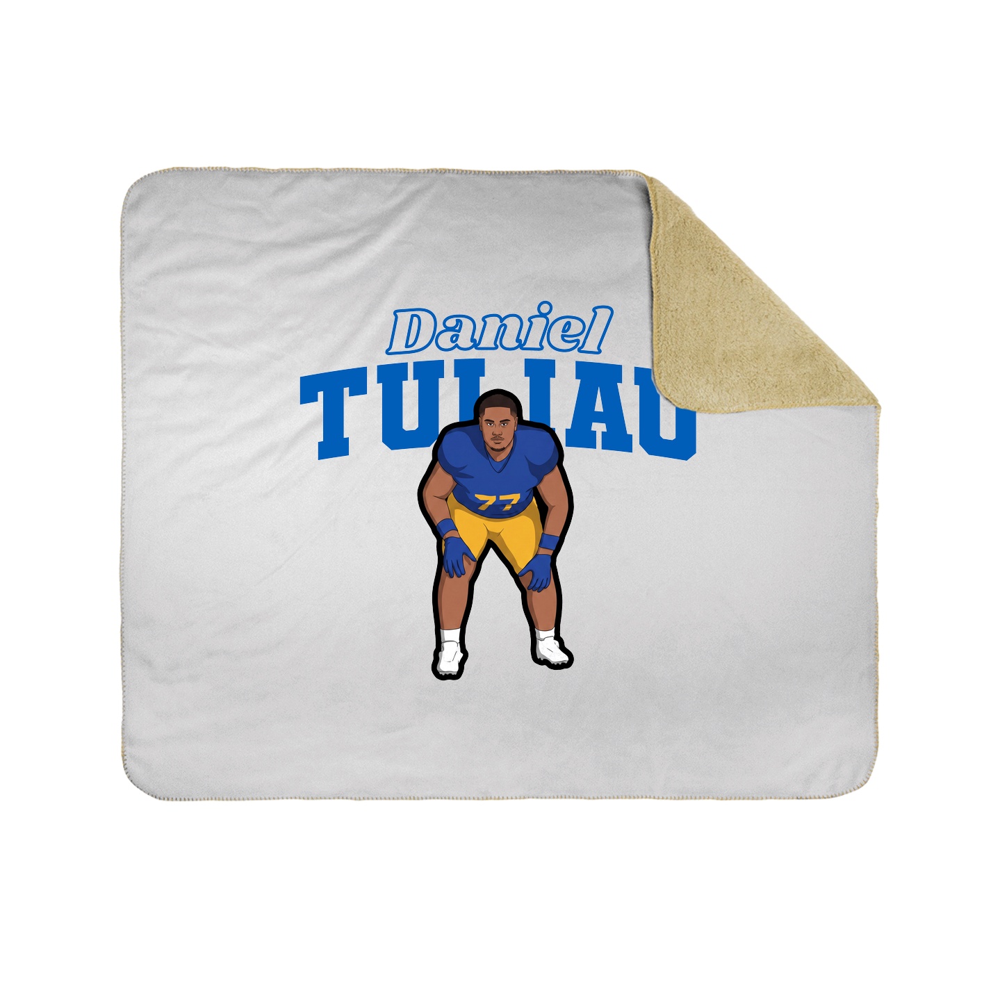 Throw Blanket — Name Arch in White