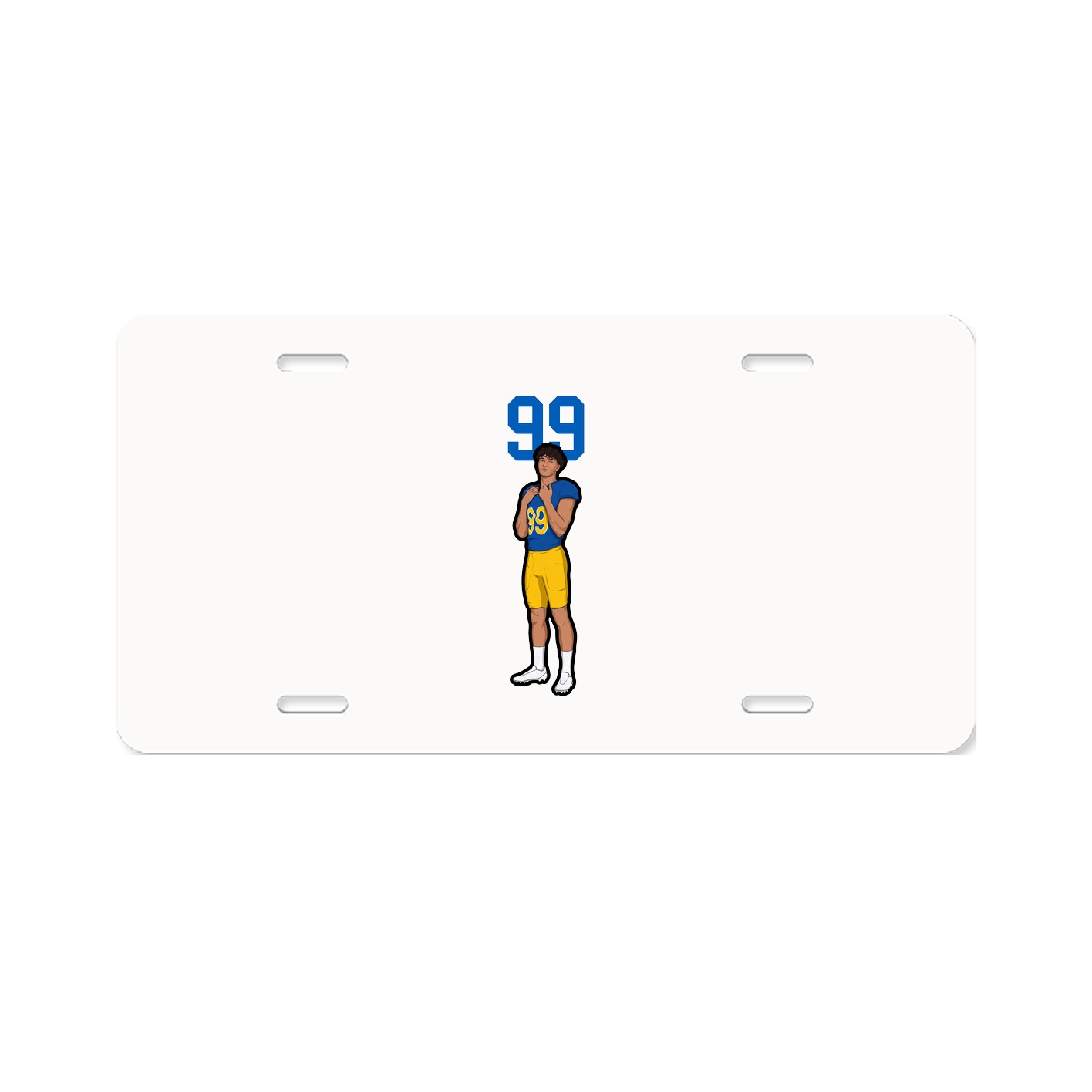 License Plate — Number Top in Classic