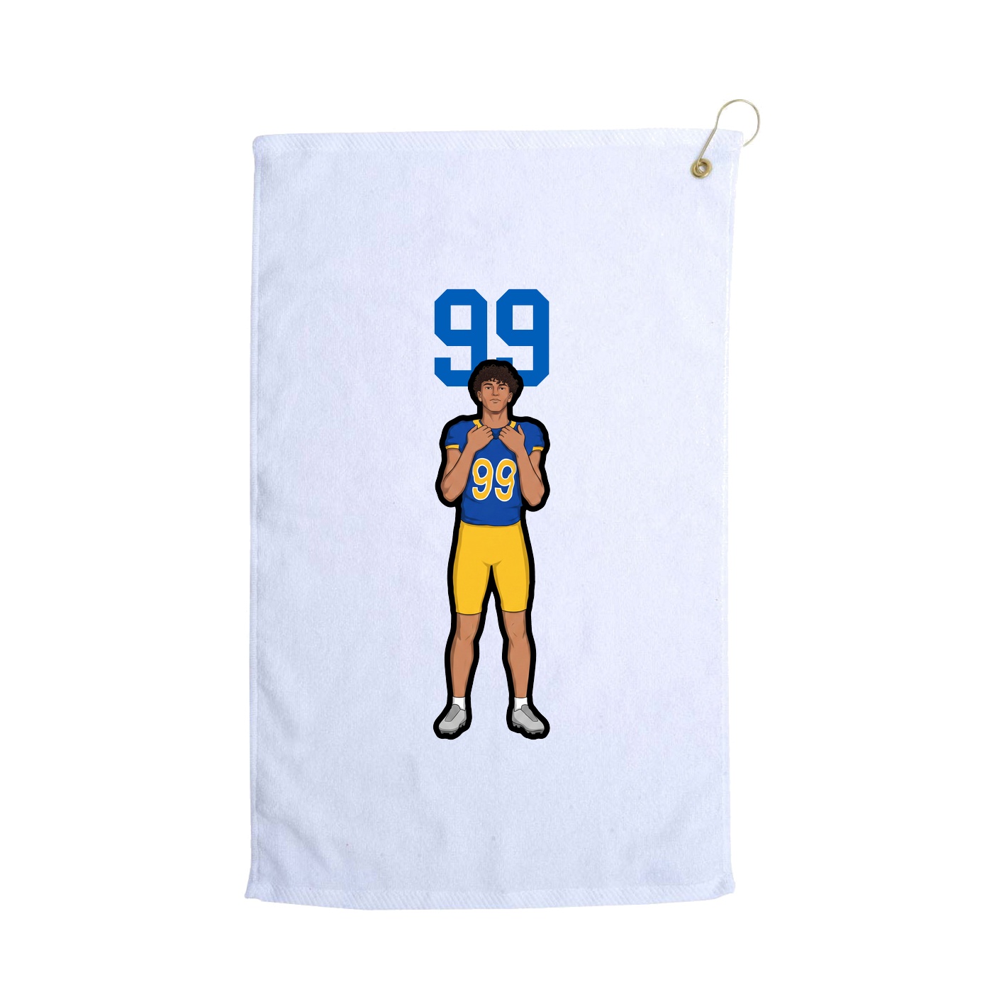 Golf Towel — Number Top in White