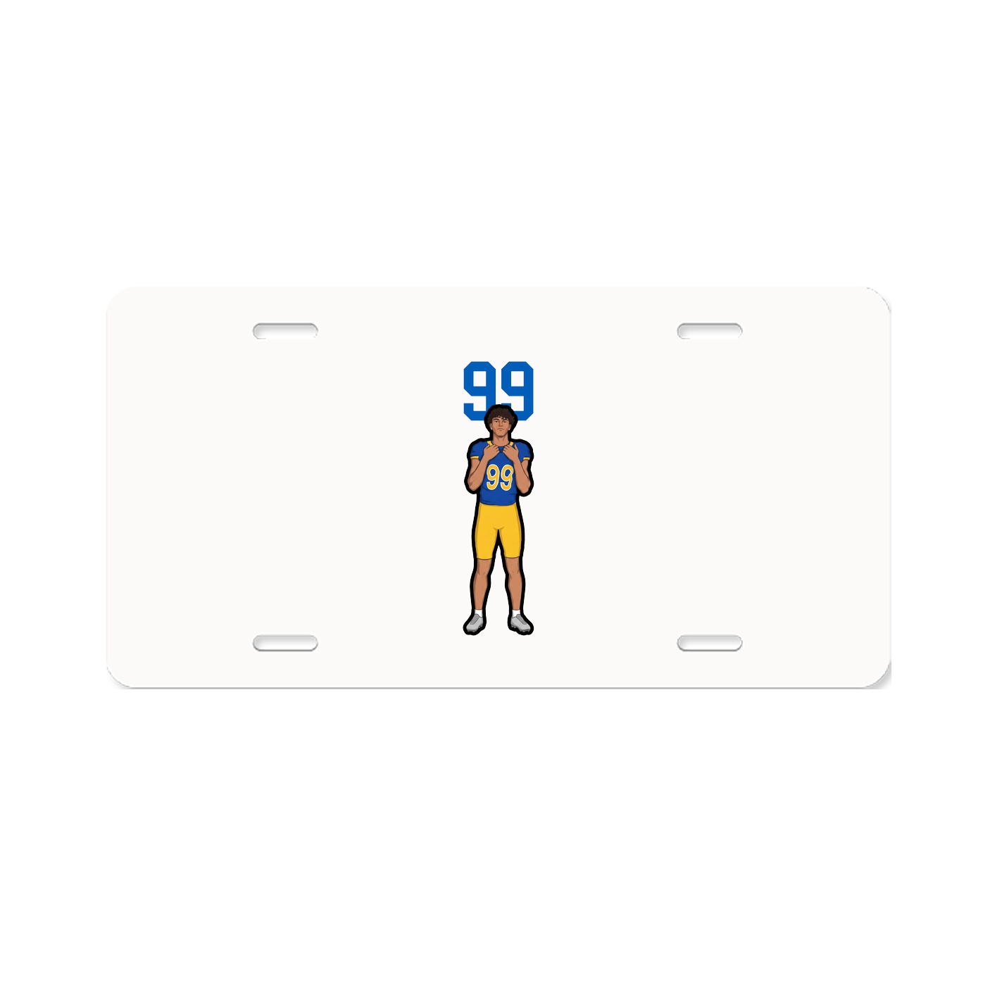 License Plate — Number Top in Classic