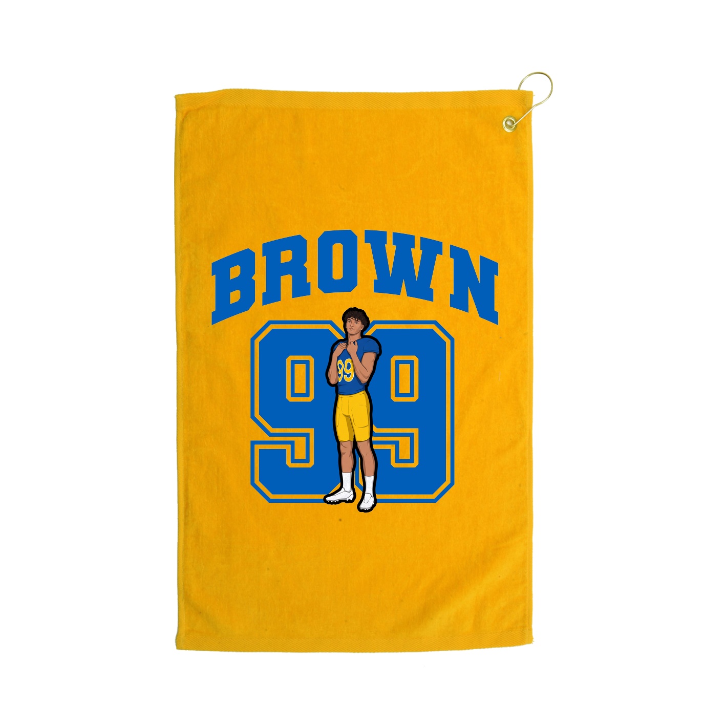 Golf Towel — Number in Gold