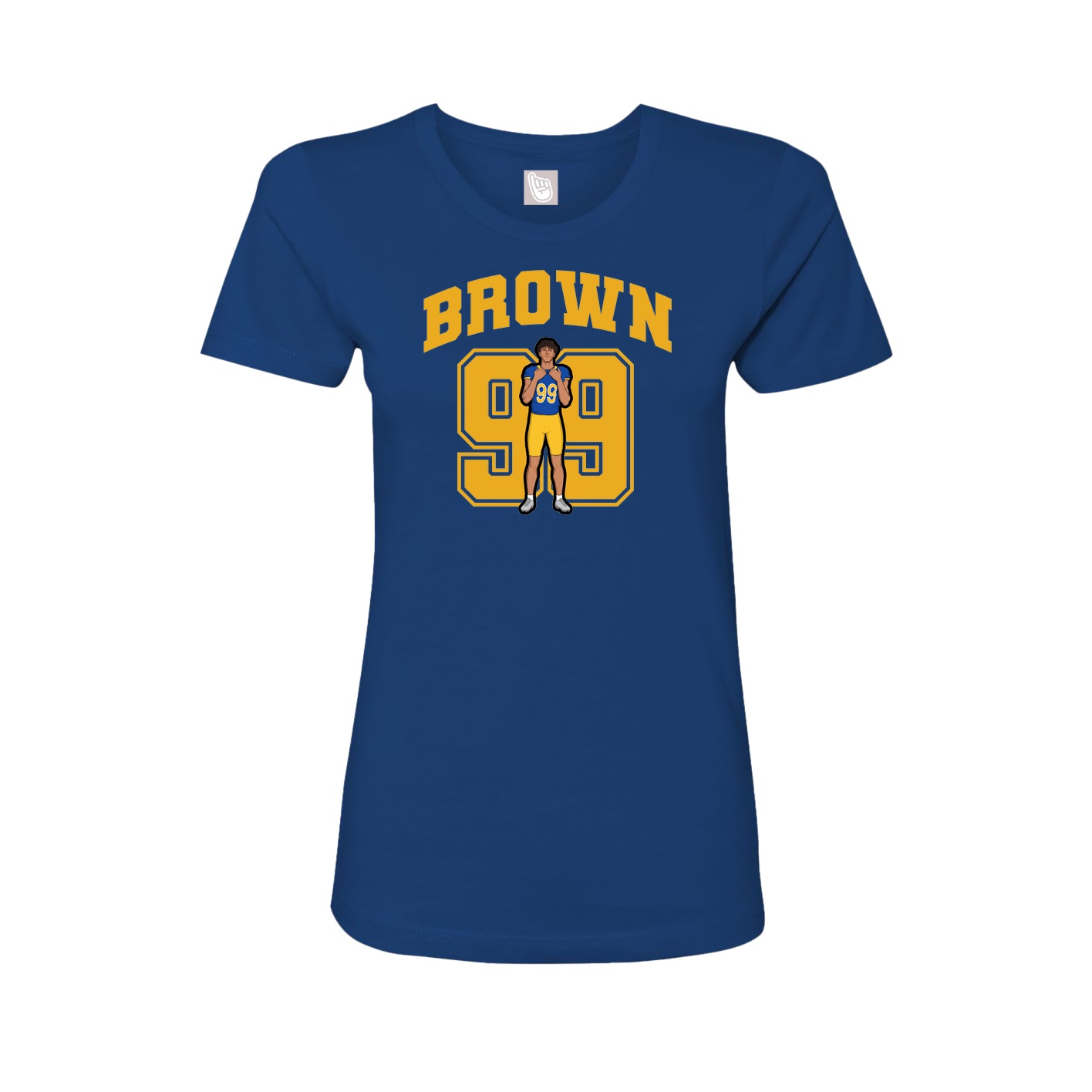 Fitted Women's Tee — Number in Royal