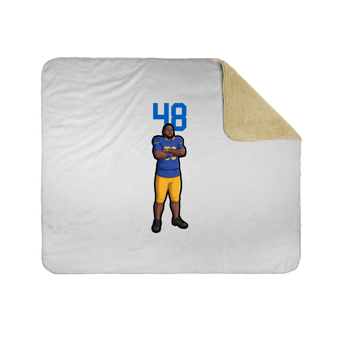 Throw Blanket — Number Top in White