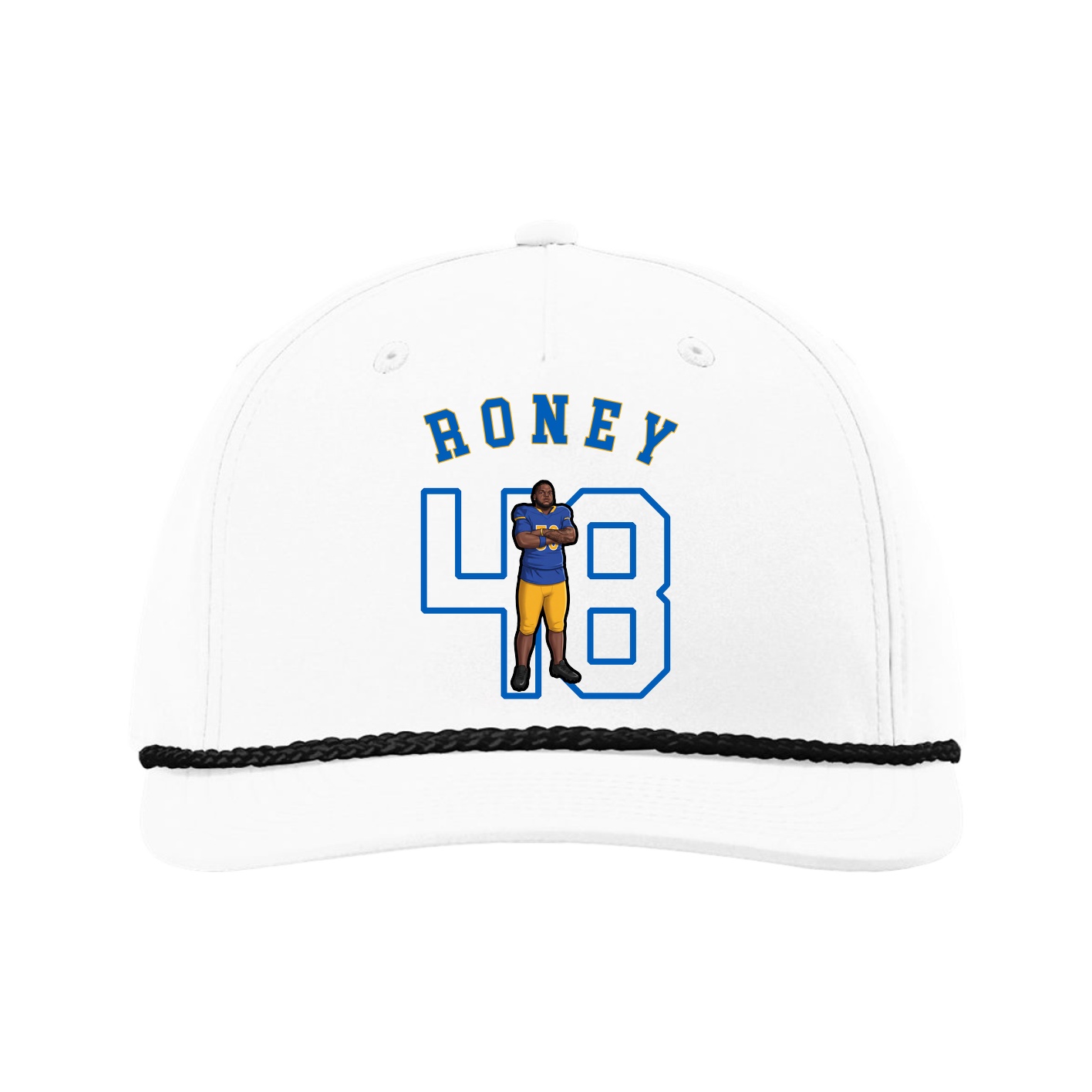 Five-Panel Classic Rope Cap — Shirsey Arch in White