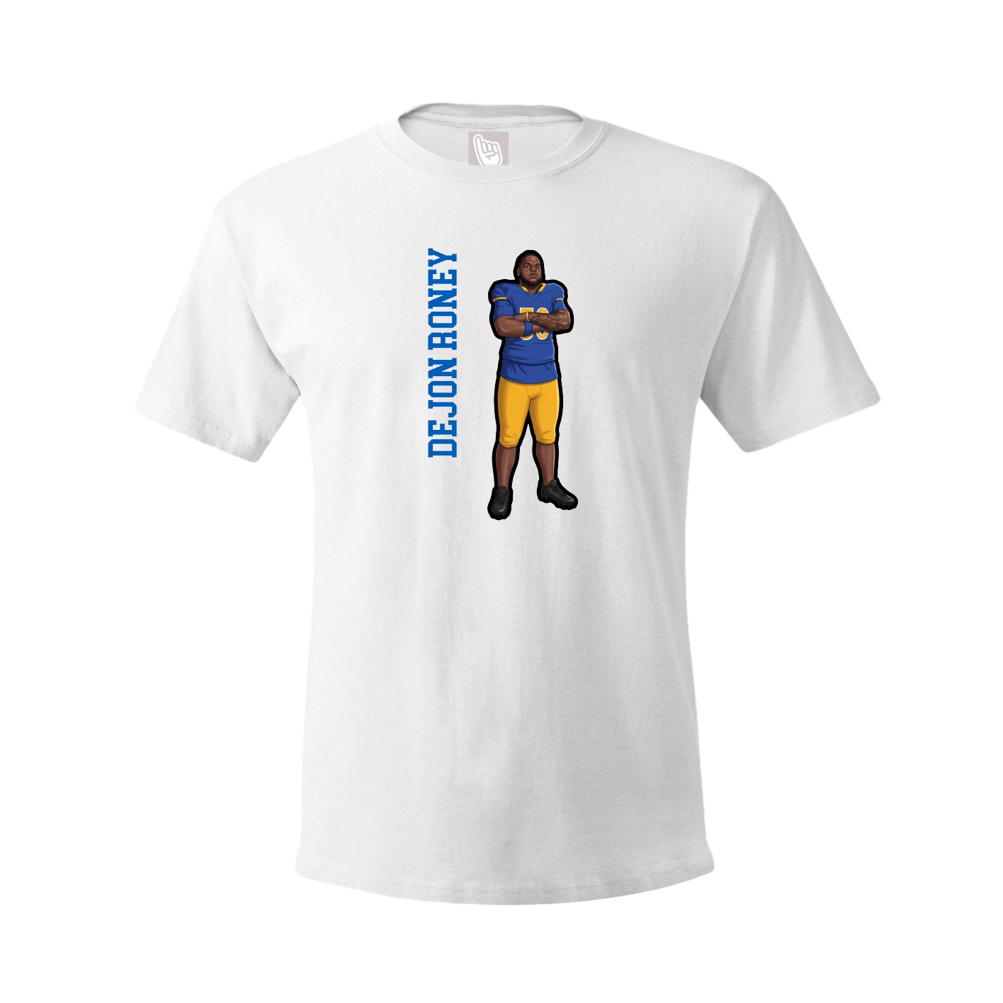 Tee — Name Vertical in White