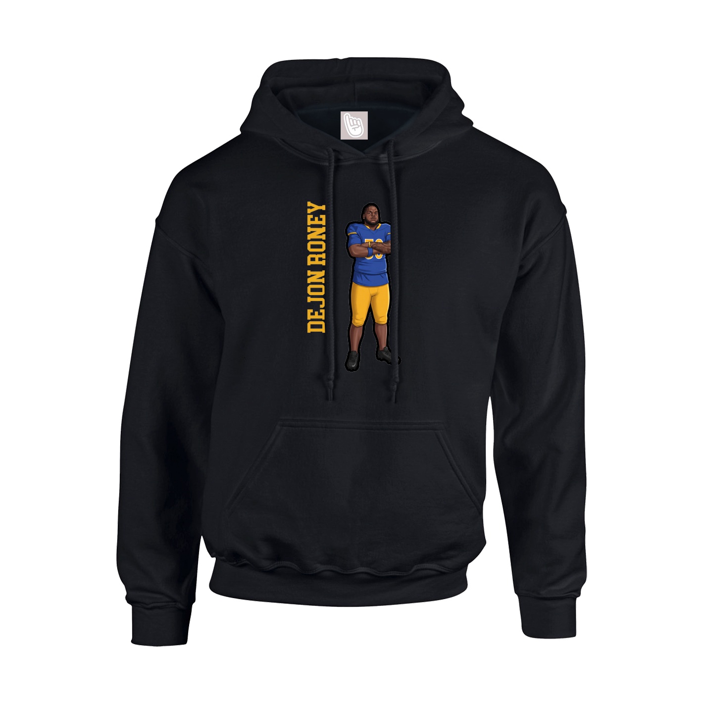 Youth Hoodie — Name Vertical in Black