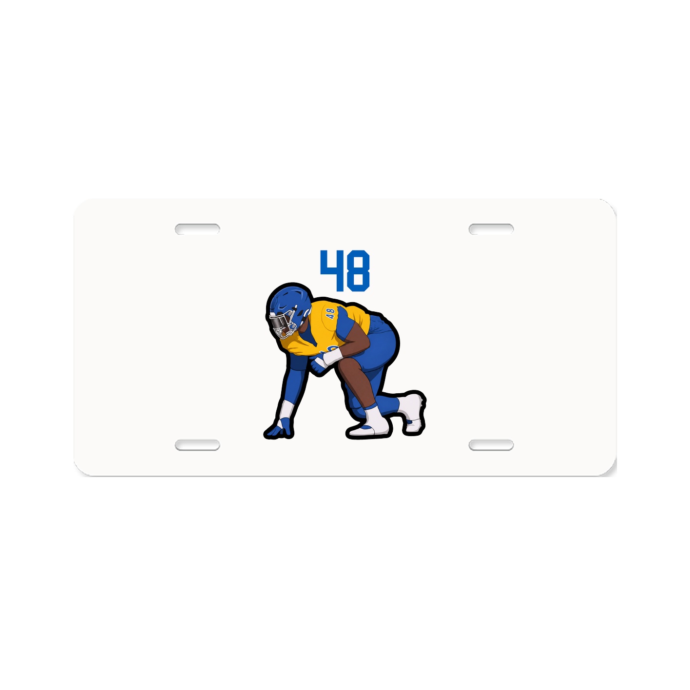 License Plate — Number Top in Classic