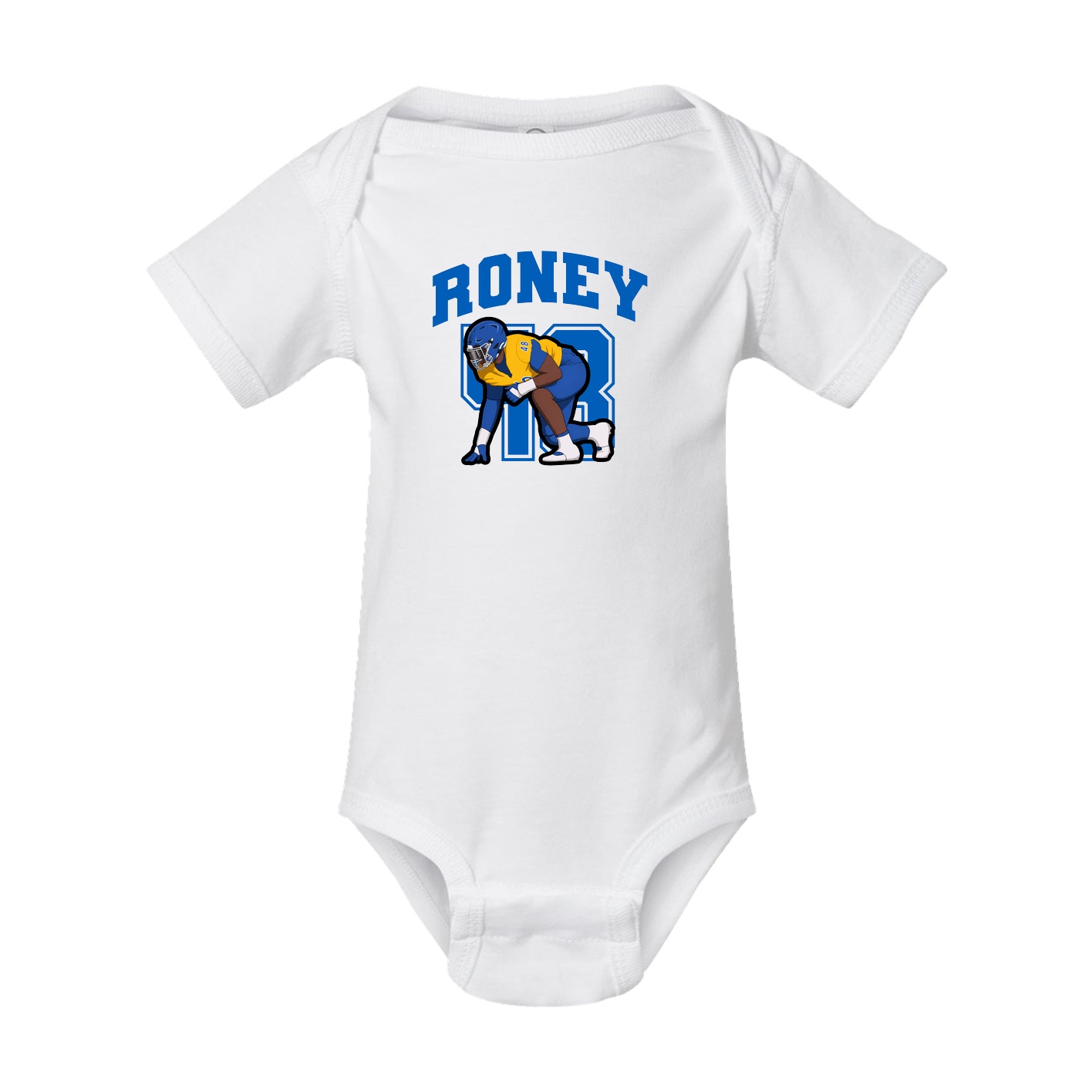 Baby Onesie — Number in White