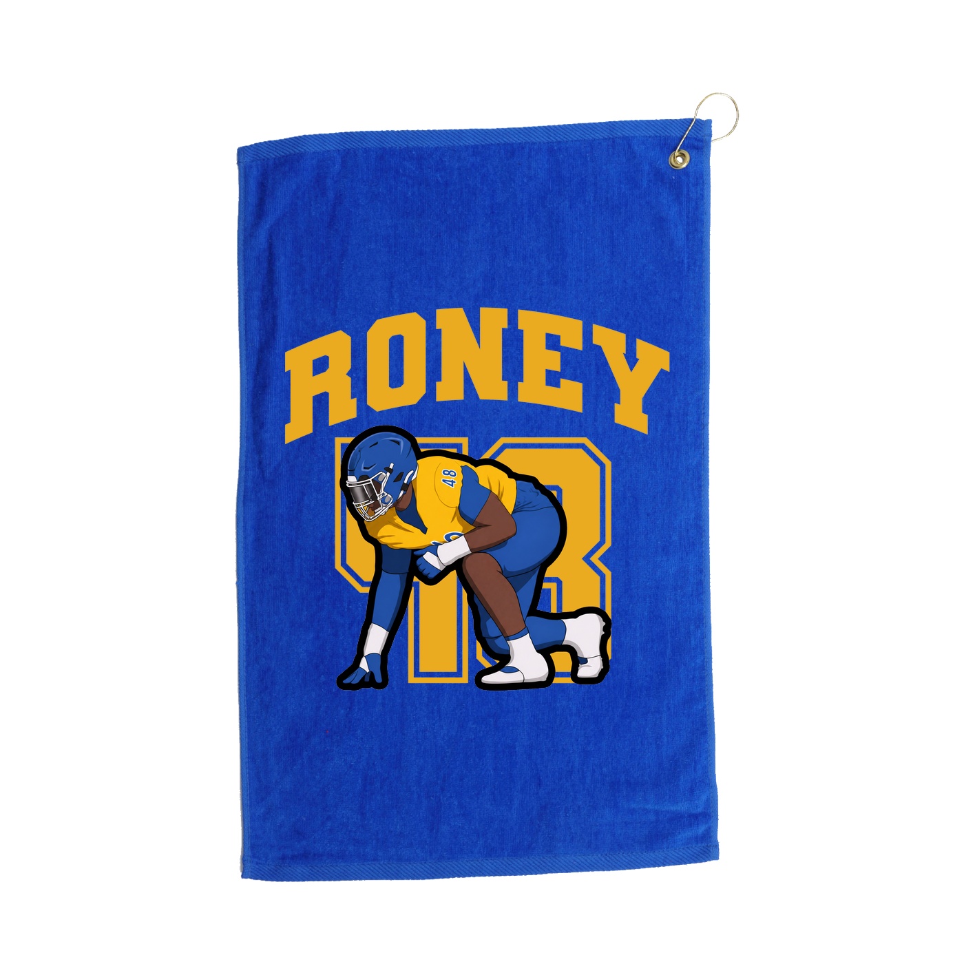 Golf Towel — Number in Royal