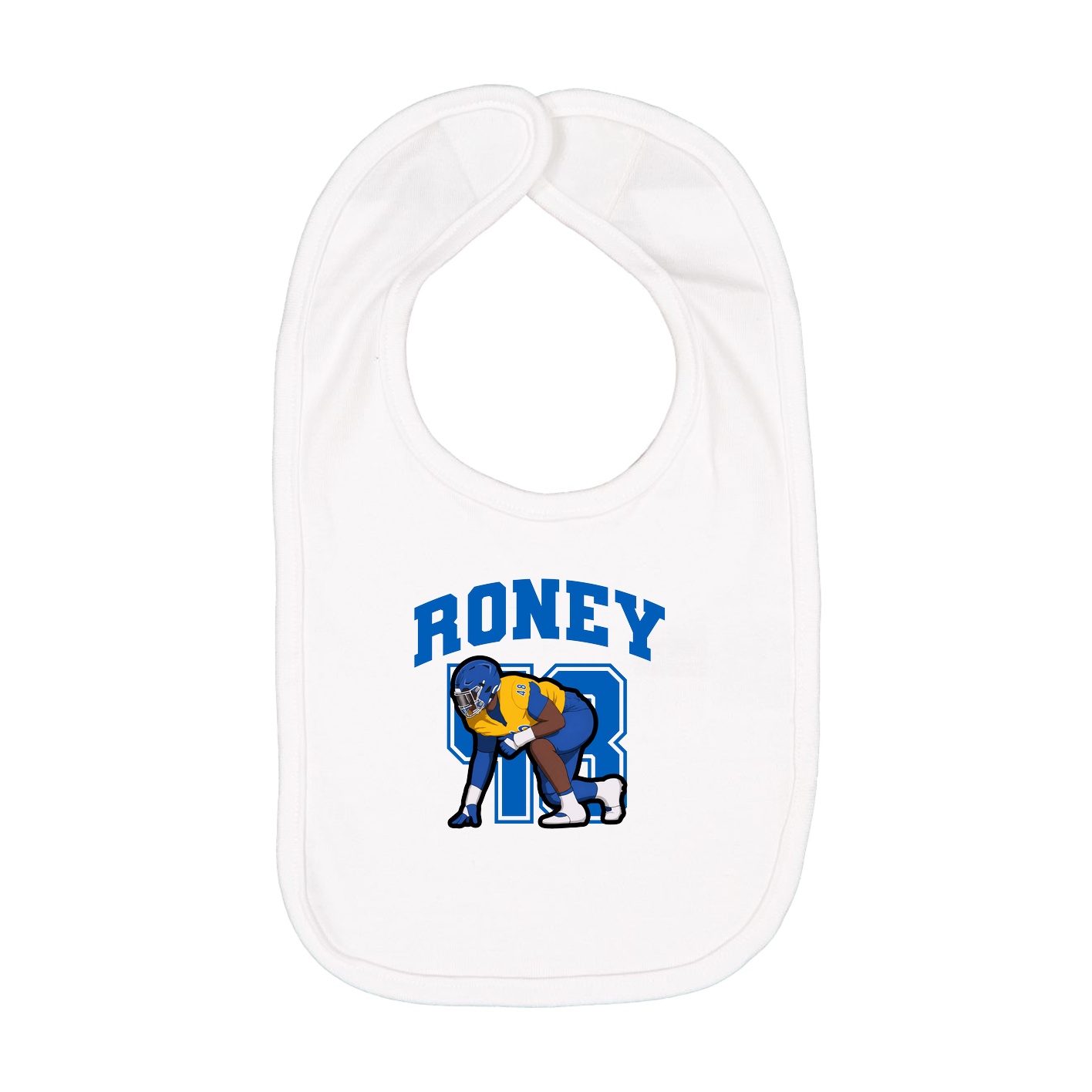 Infant Bib — Number in White
