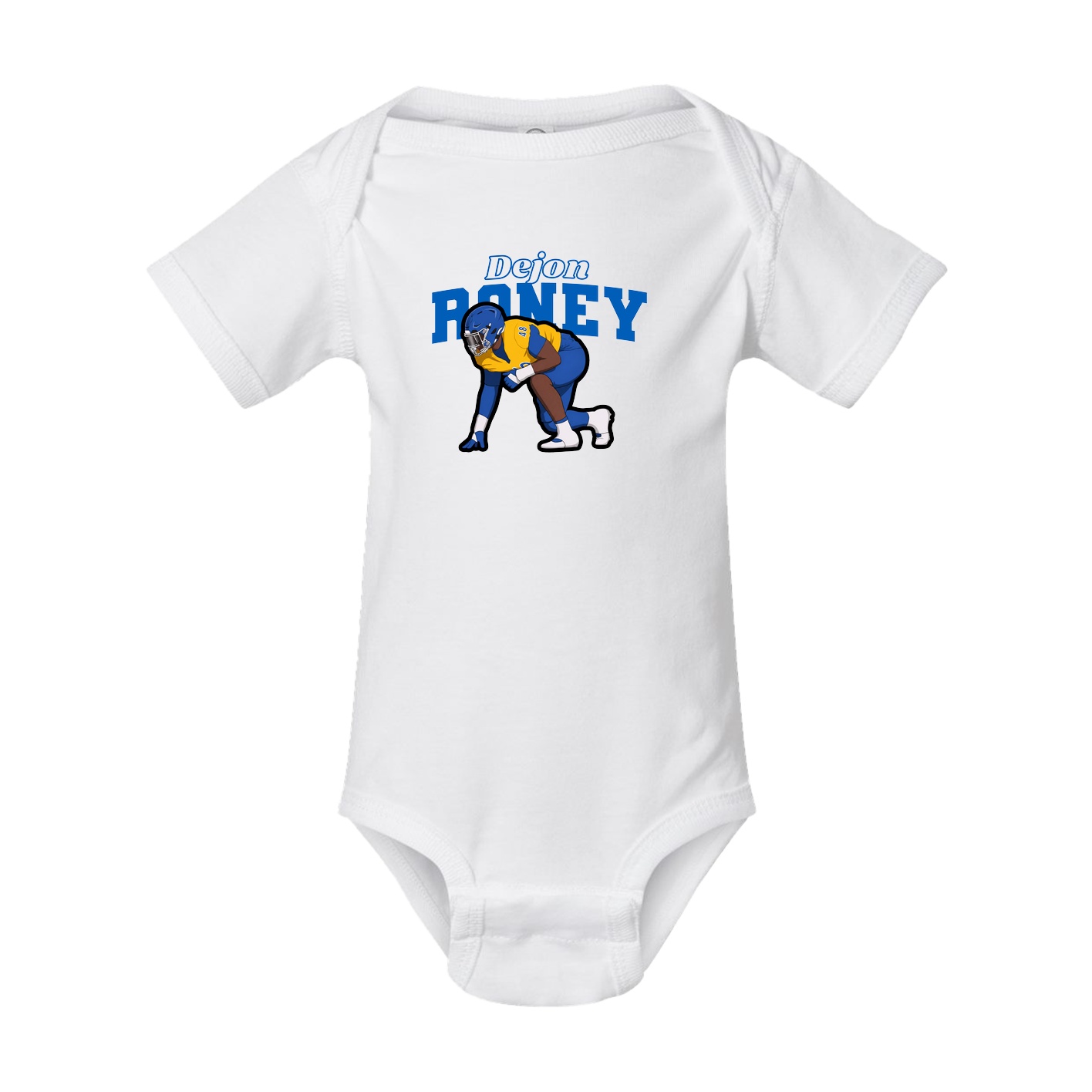 Baby Onesie — Name Arch in White