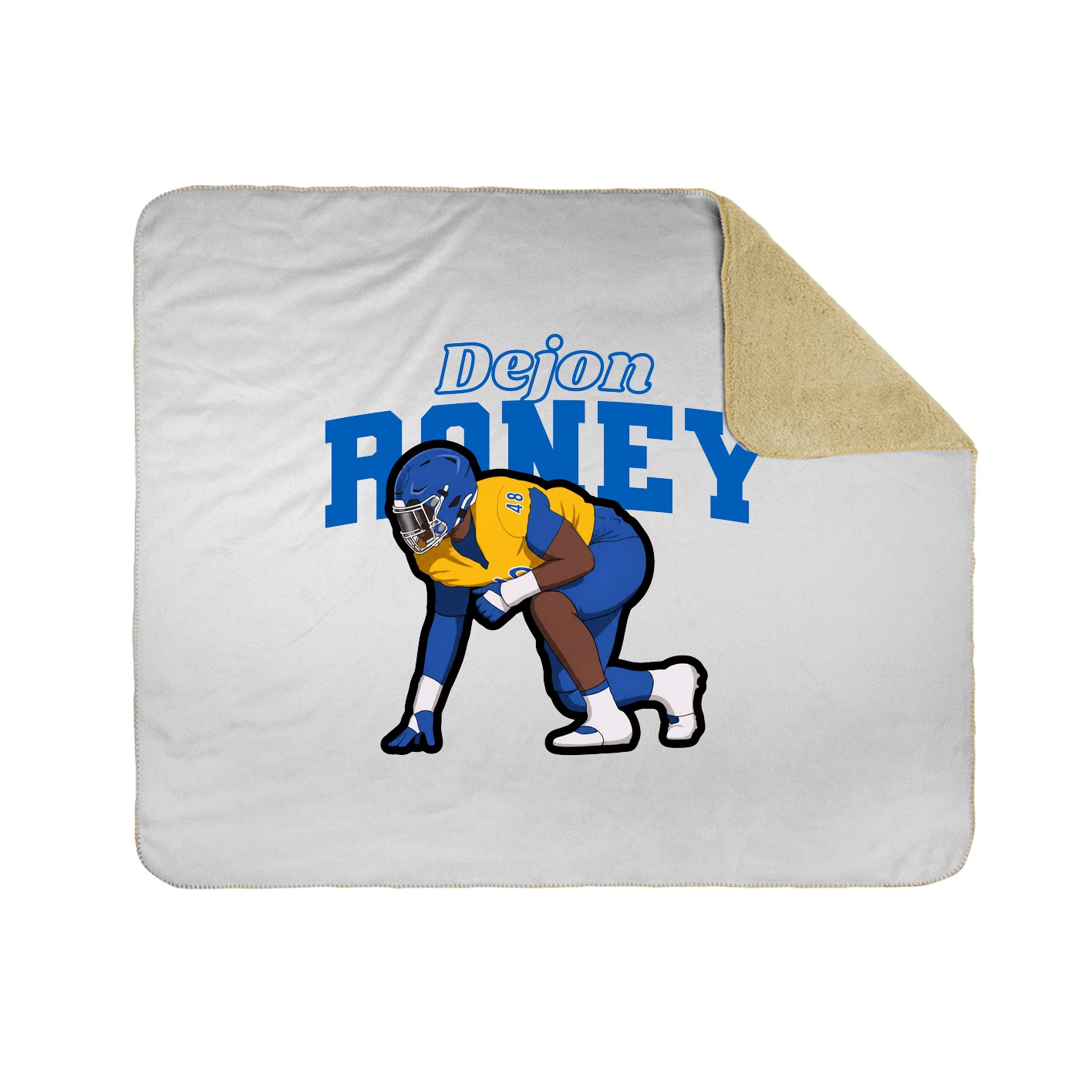 Throw Blanket — Name Arch in White