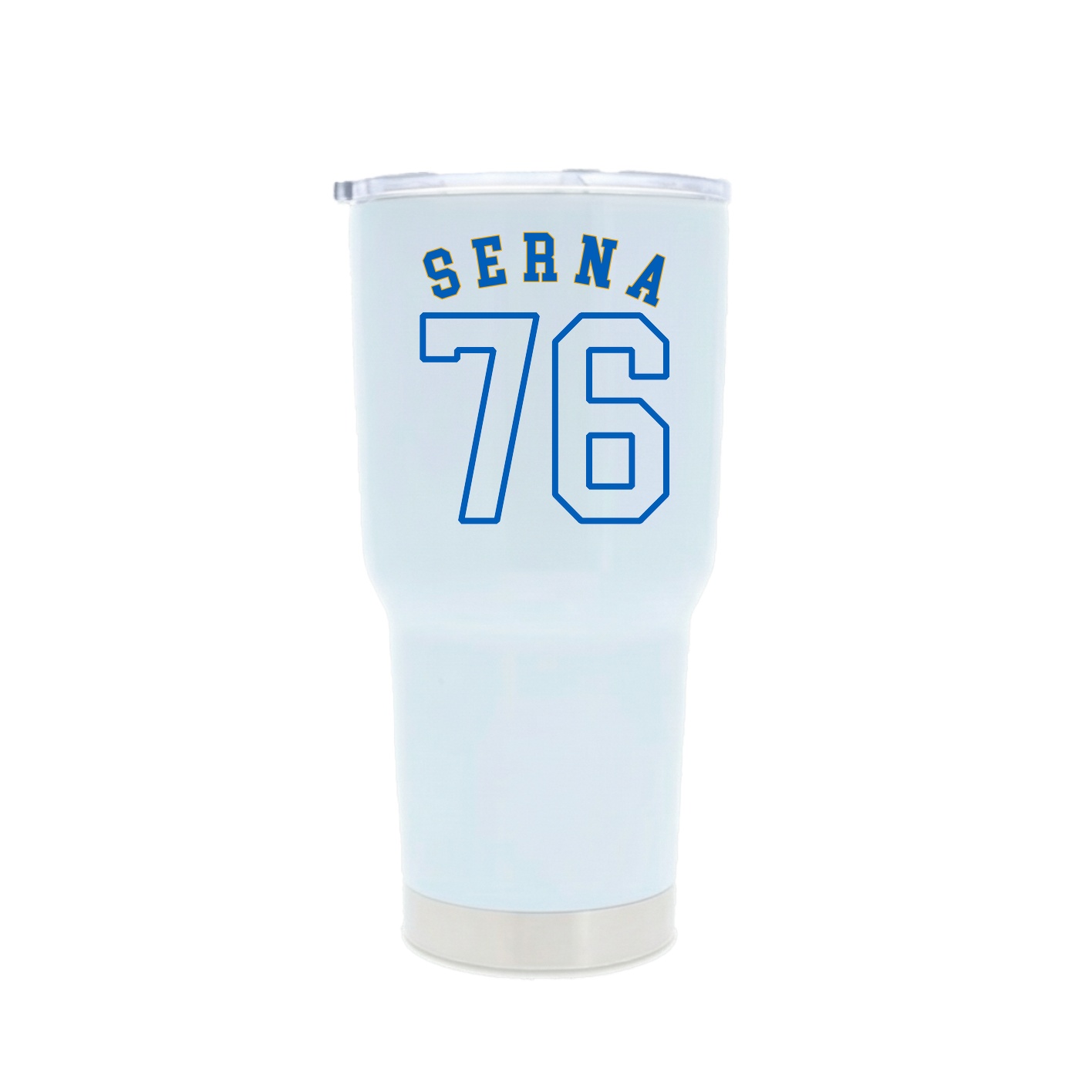 30oz Stainless Steel Tumbler — Shirsey Arch in White