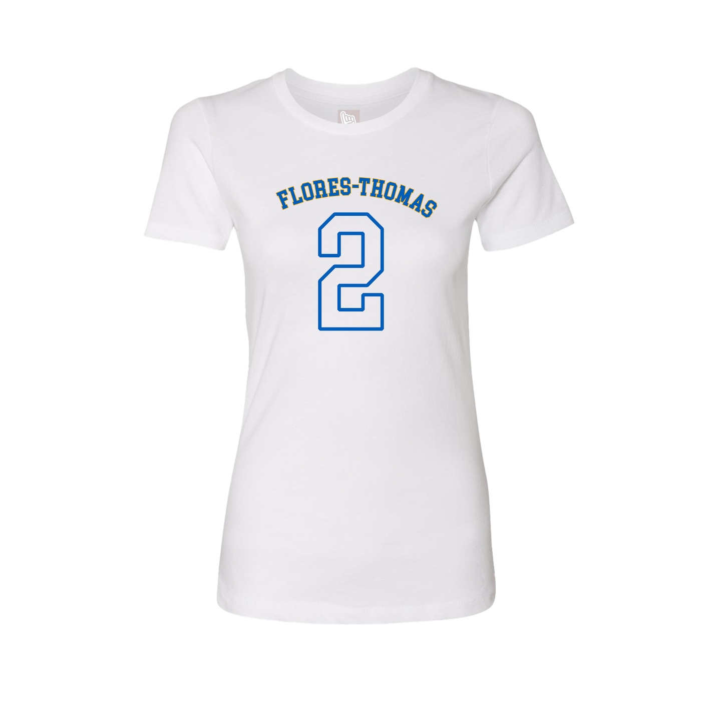 Fitted Women's Tee — Shirsey Arch in White