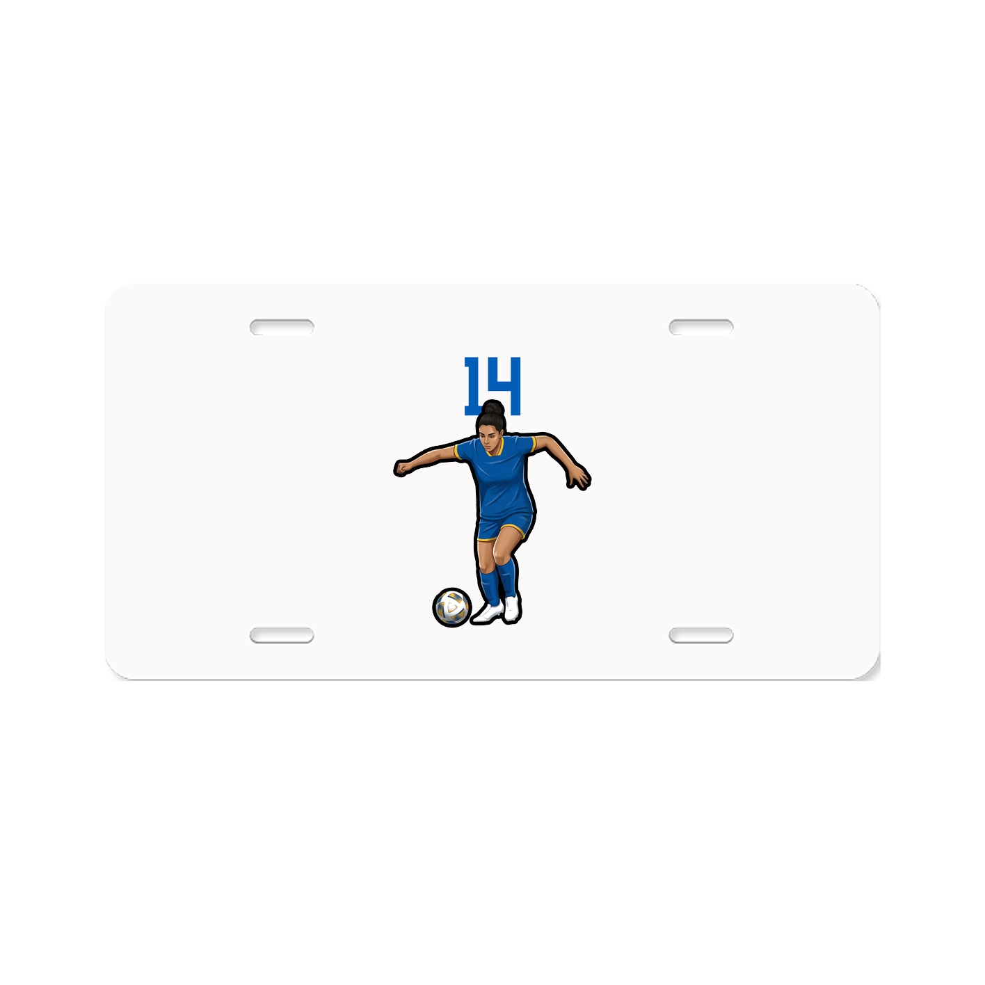 License Plate — Number Top in Classic