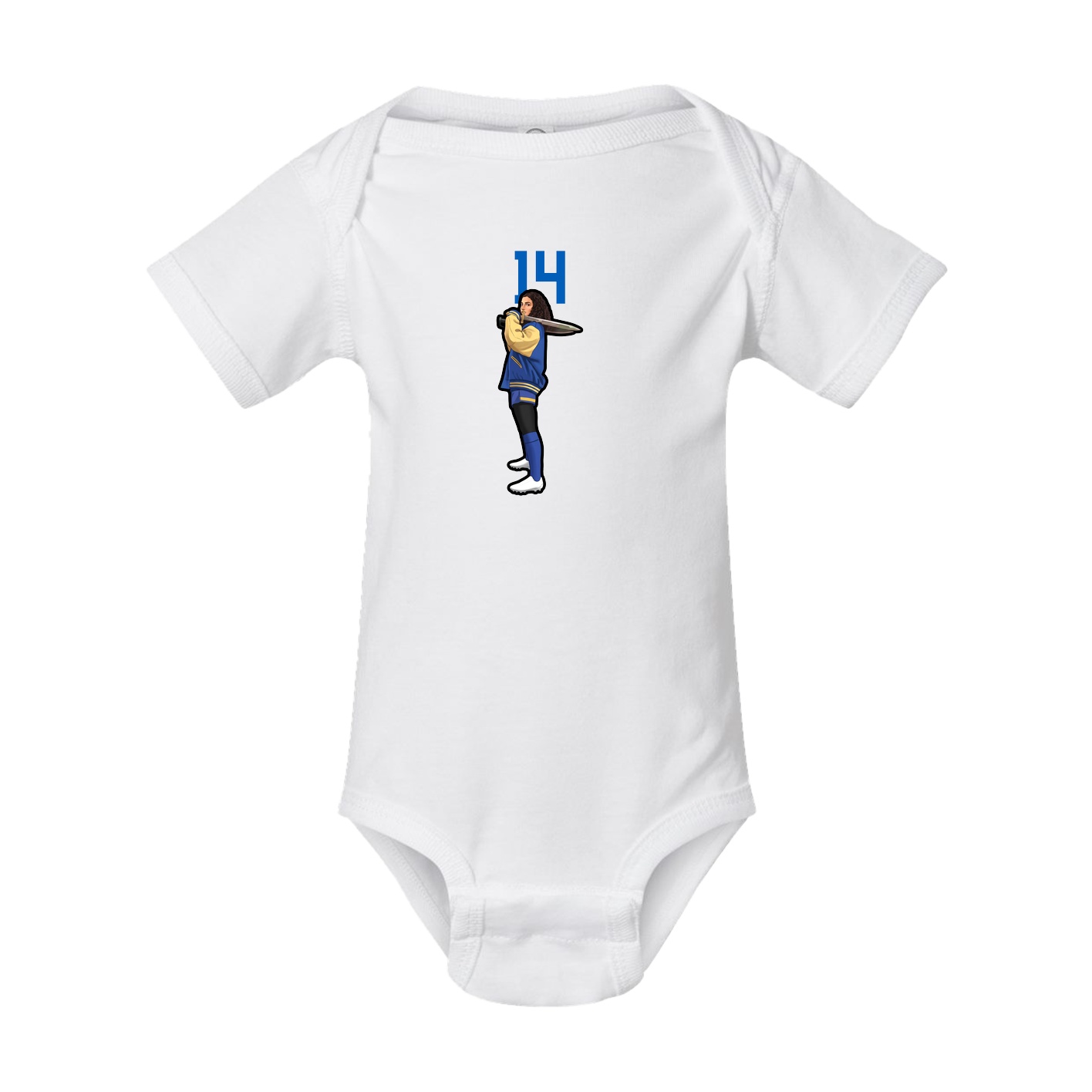 Baby Onesie — Number Top in White