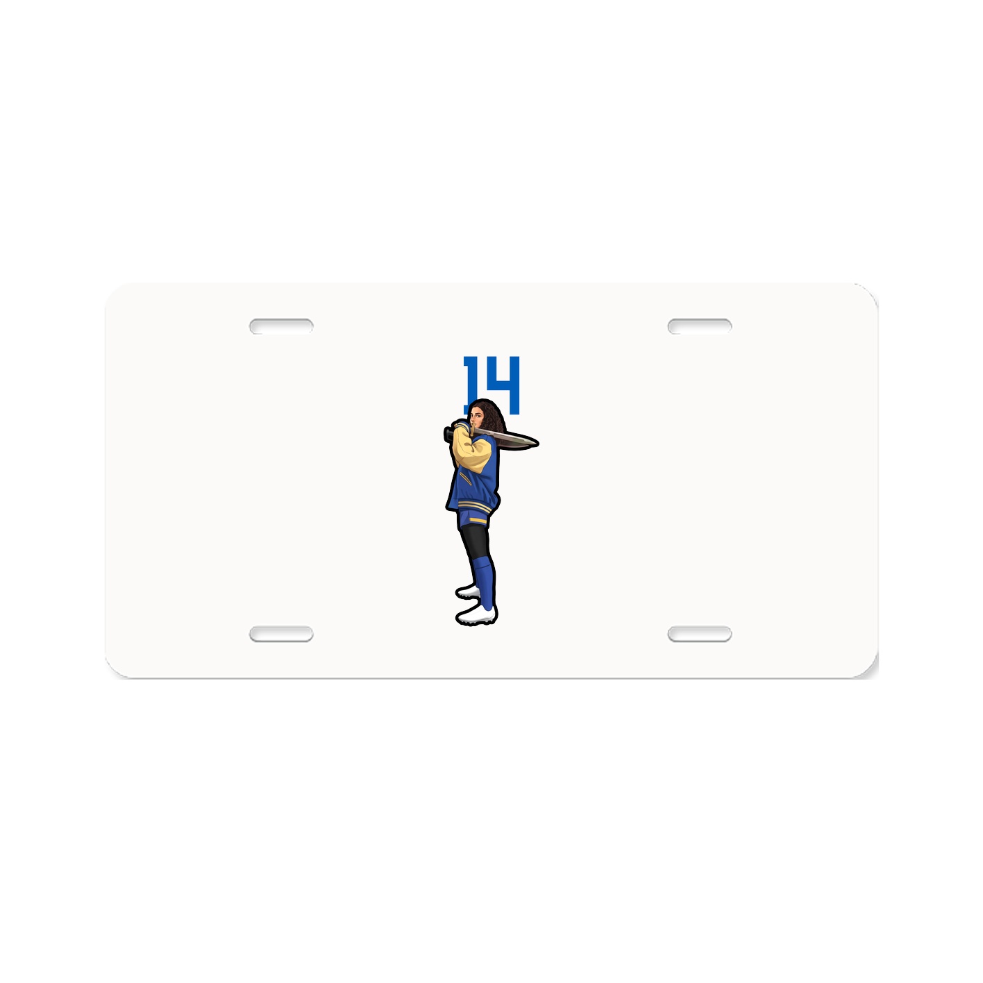 License Plate — Number Top in Classic