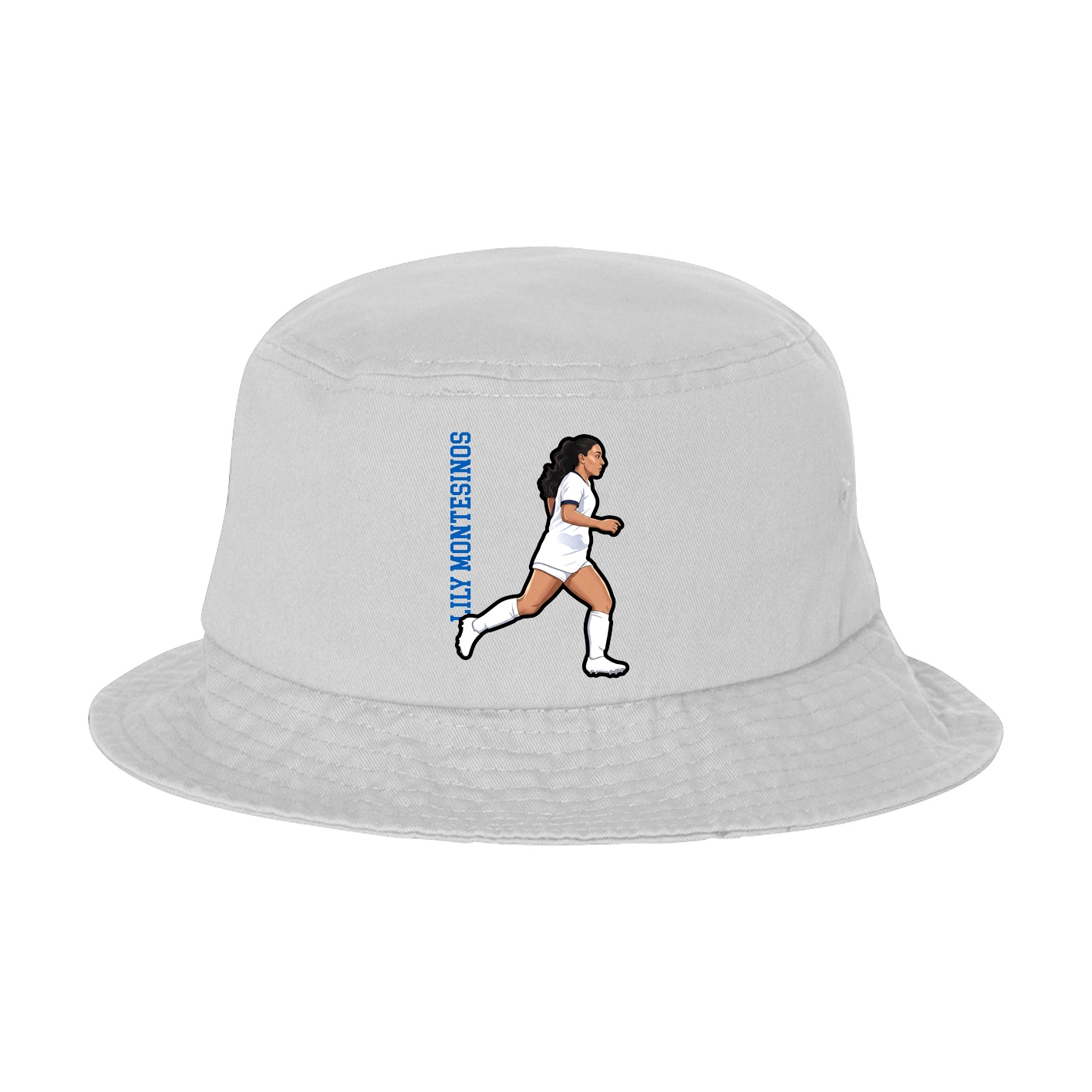 Bucket Cap — Name Vertical in White