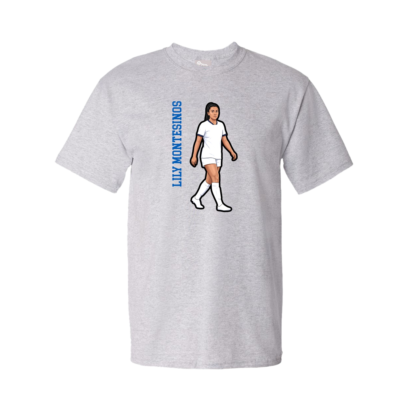 Tee — Name Vertical in Grey