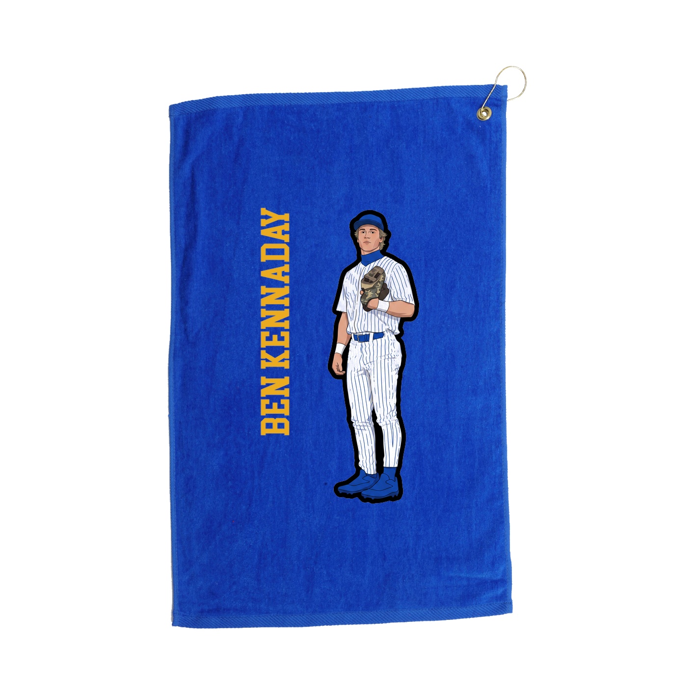 Golf Towel — Name Vertical in Royal