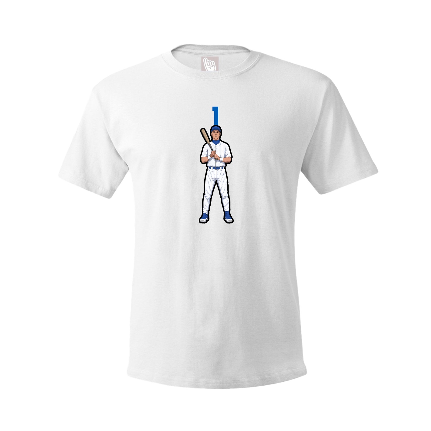 Youth Tee — Number Top in White