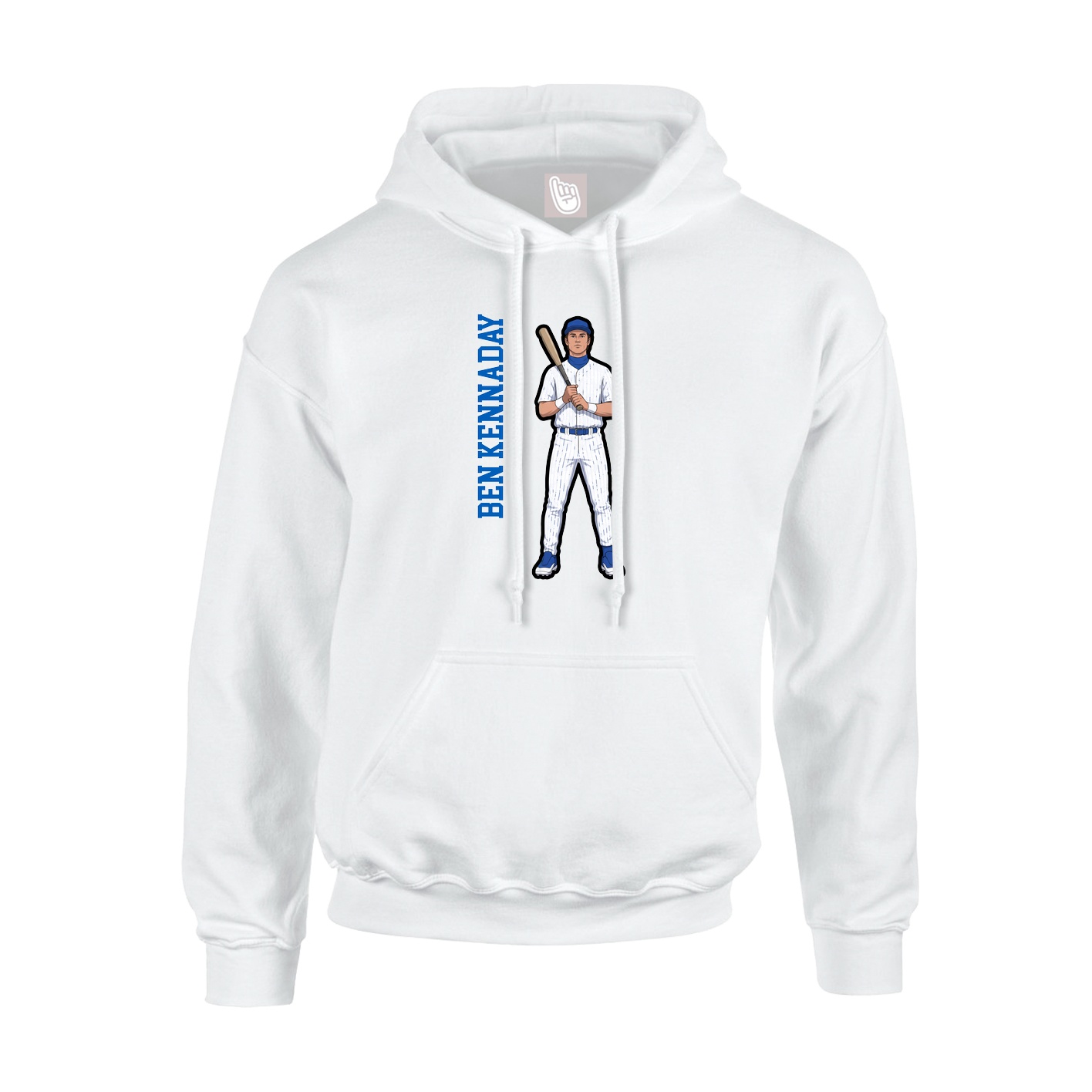 Hoodie — Name Vertical in White