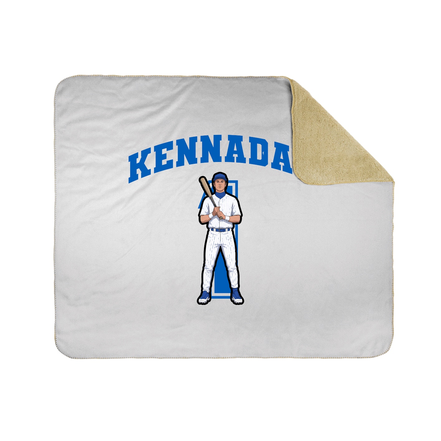 Throw Blanket — Number in White